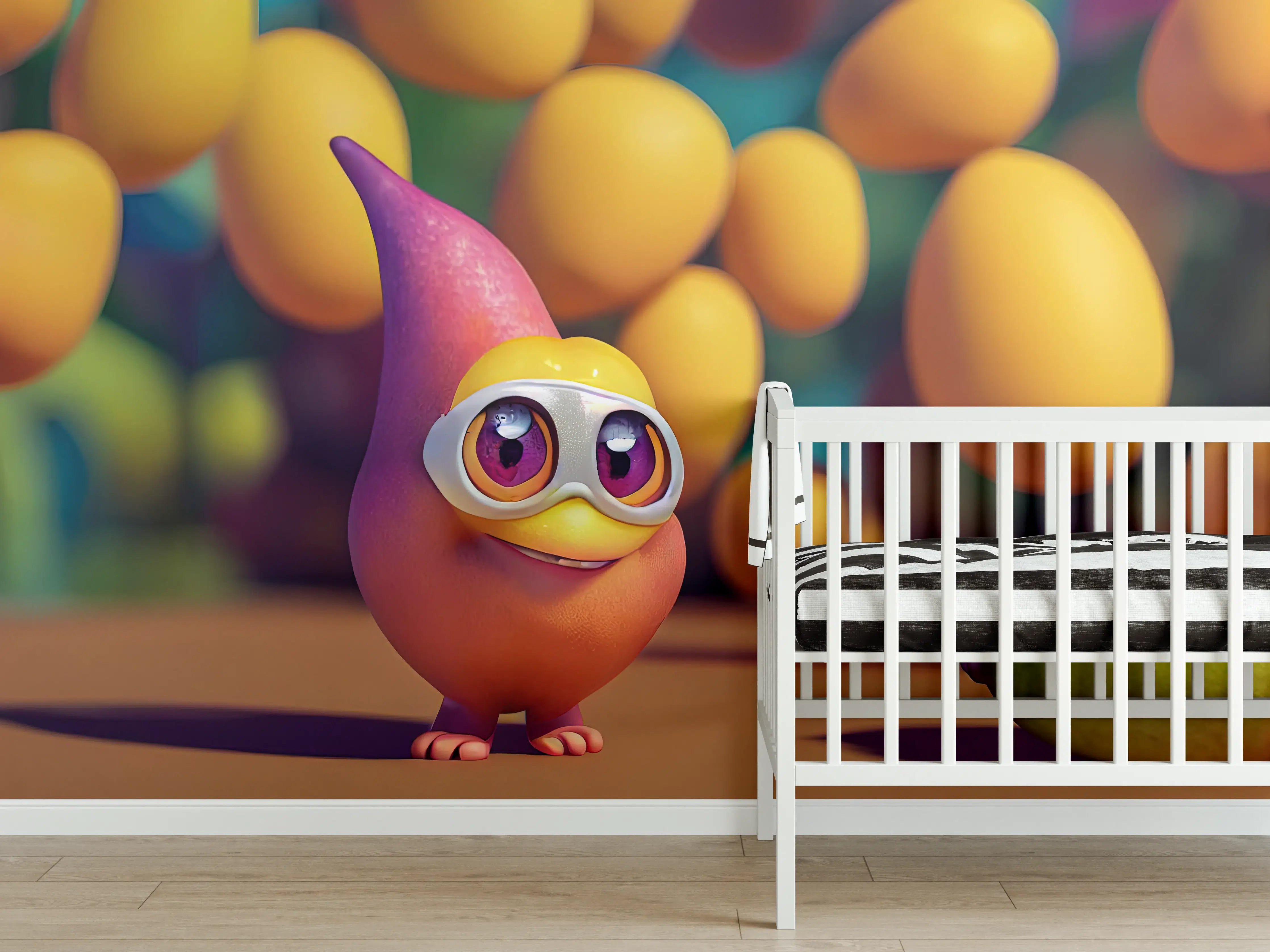 Babyzimmer Wandgestaltung - Cartoon Mangos