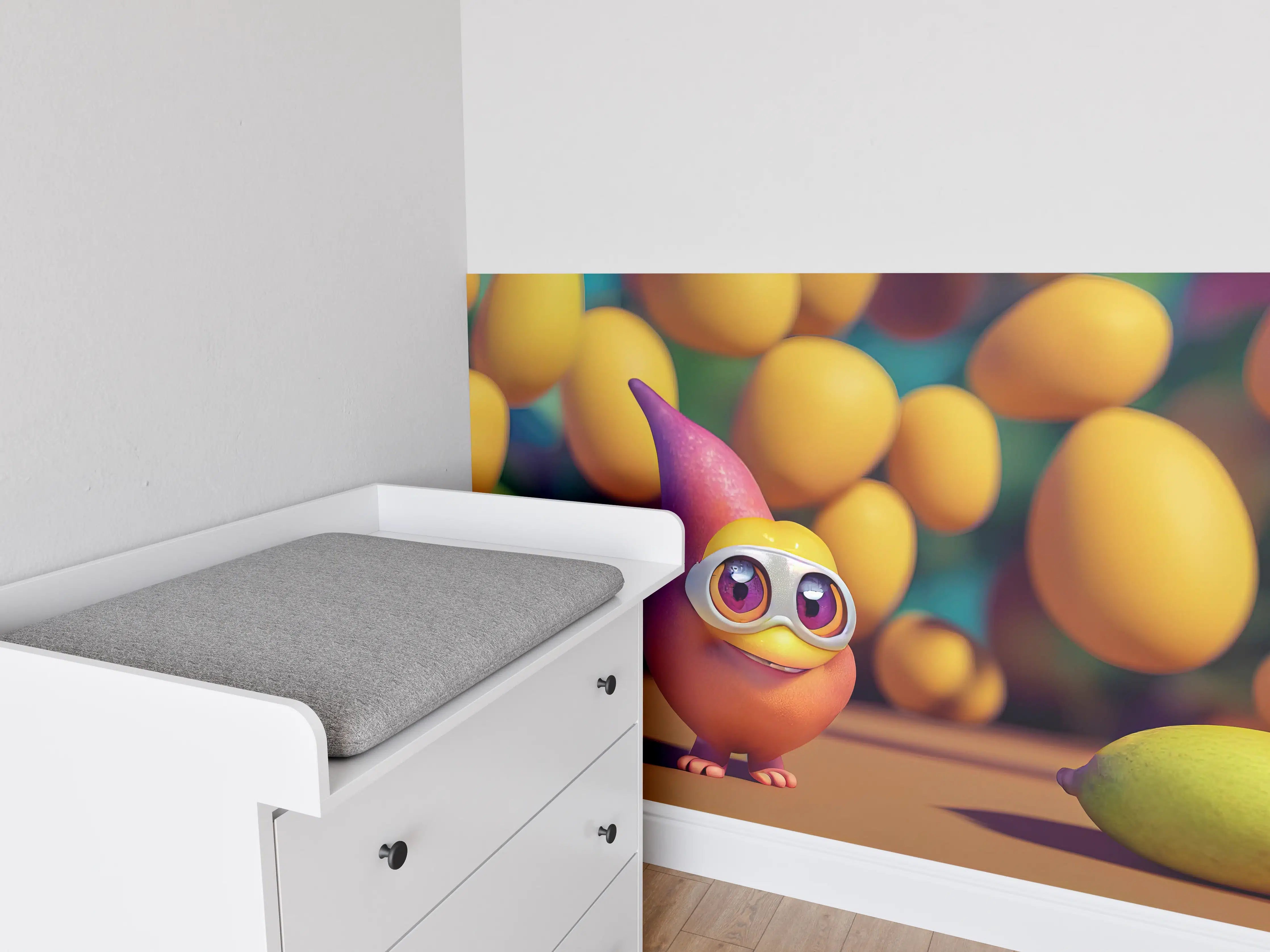 Babyzimmer Wandgestaltung - Cartoon Mangos