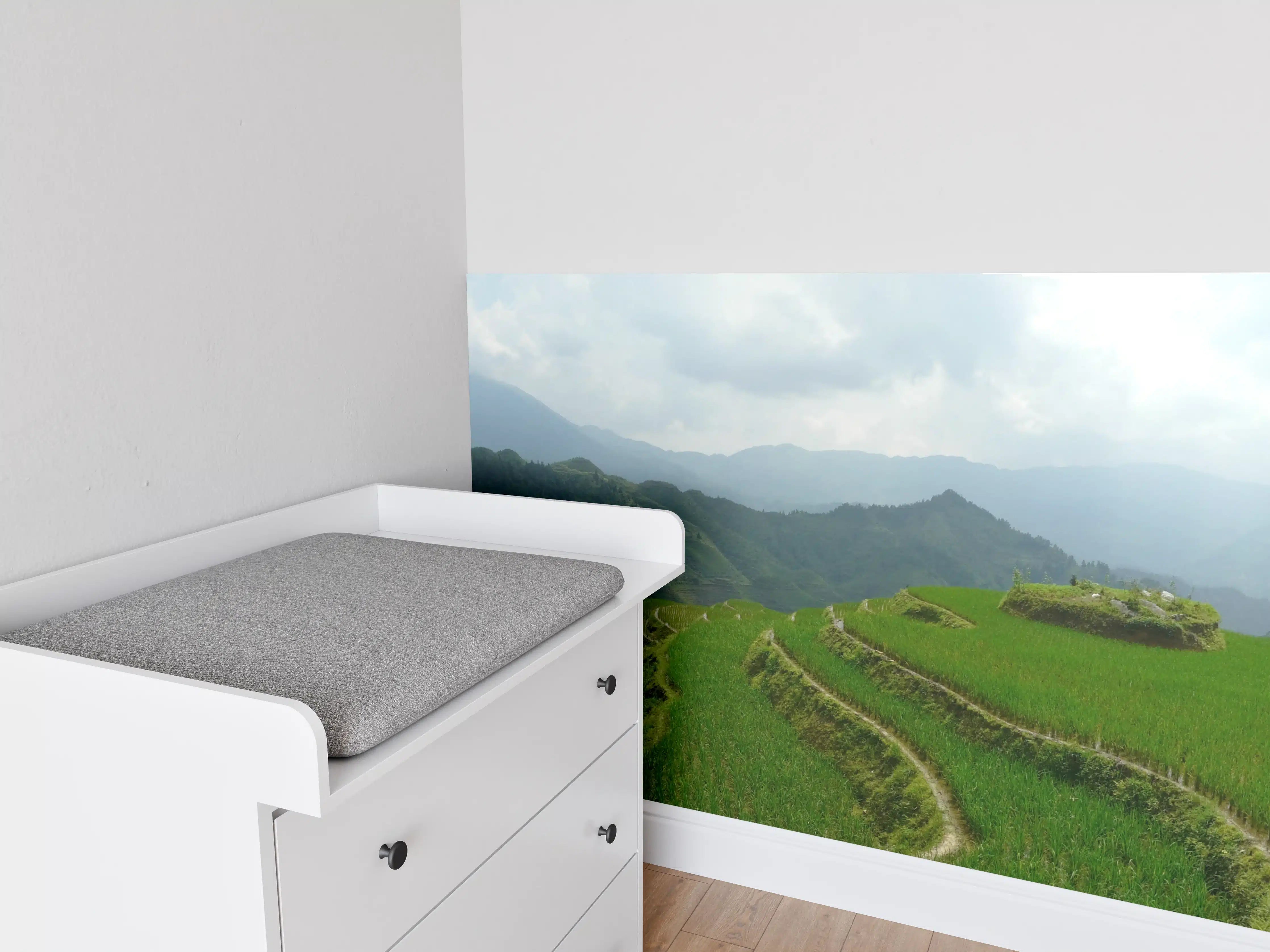 Babyzimmer Wandgestaltung - Chinesische Reisfelder auf den Bergen