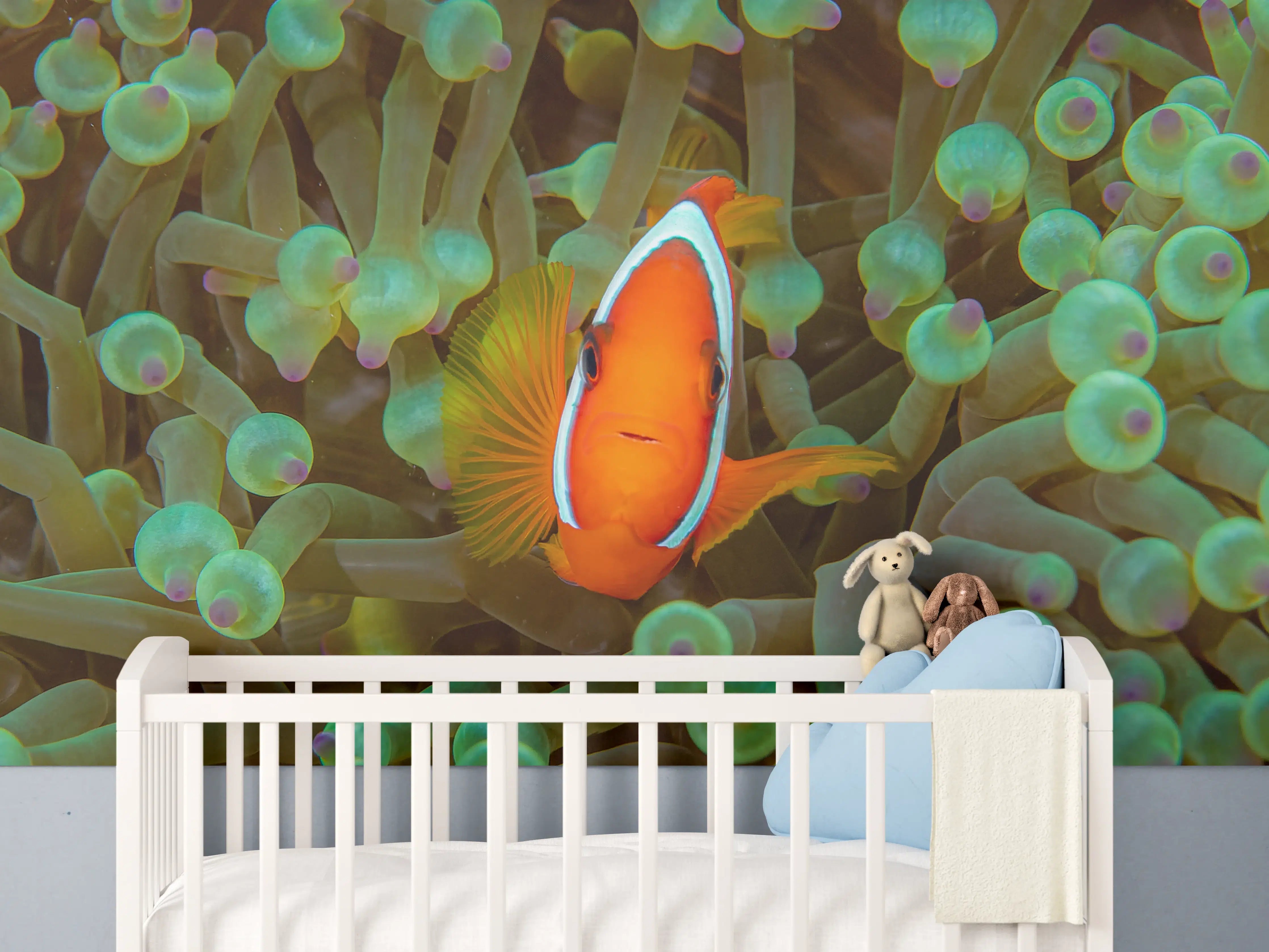 Babyzimmer Wandgestaltung - Clownfisch - Unterwasserwelt
