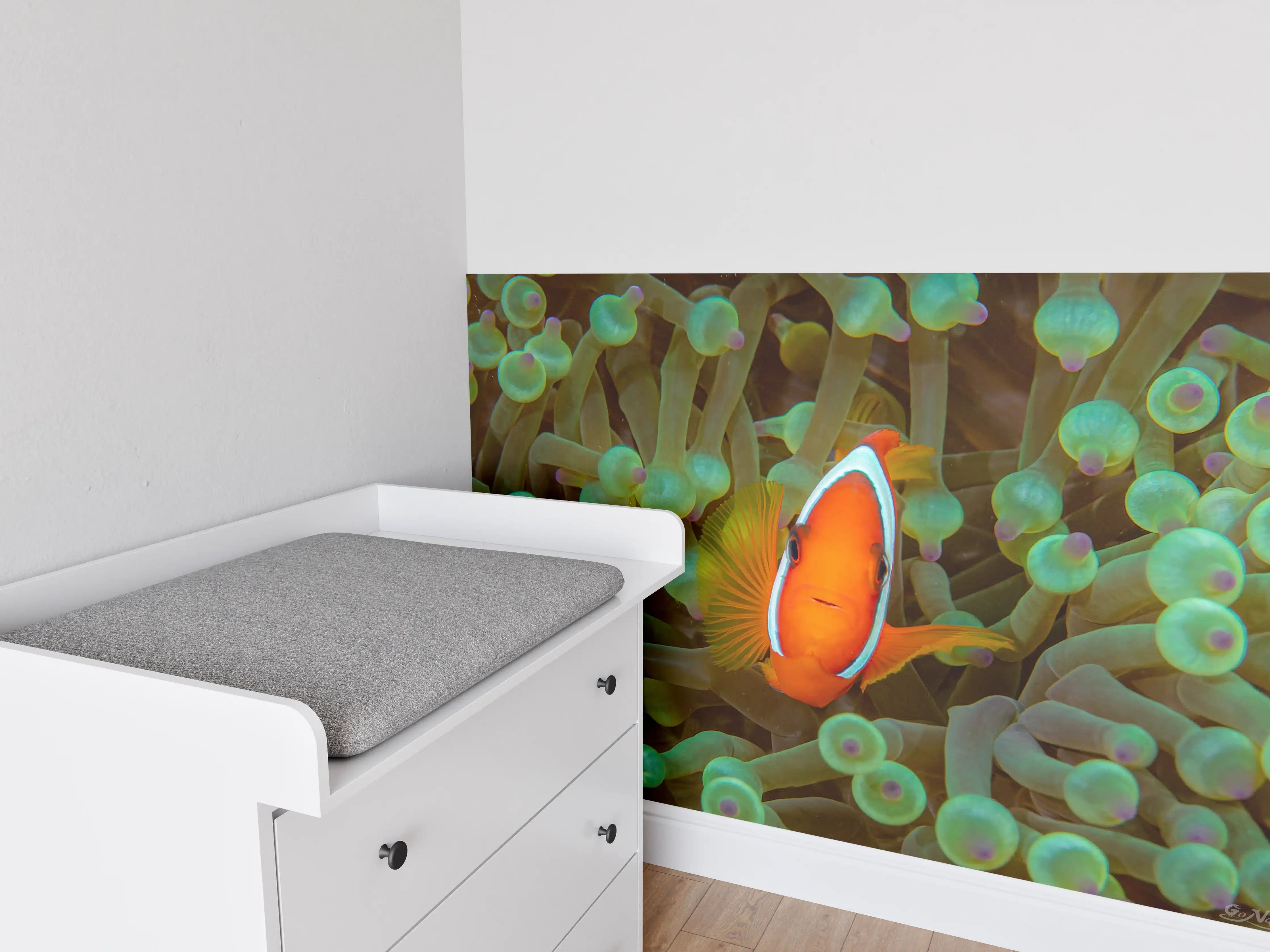 Babyzimmer Wandgestaltung - Clownfisch - Unterwasserwelt
