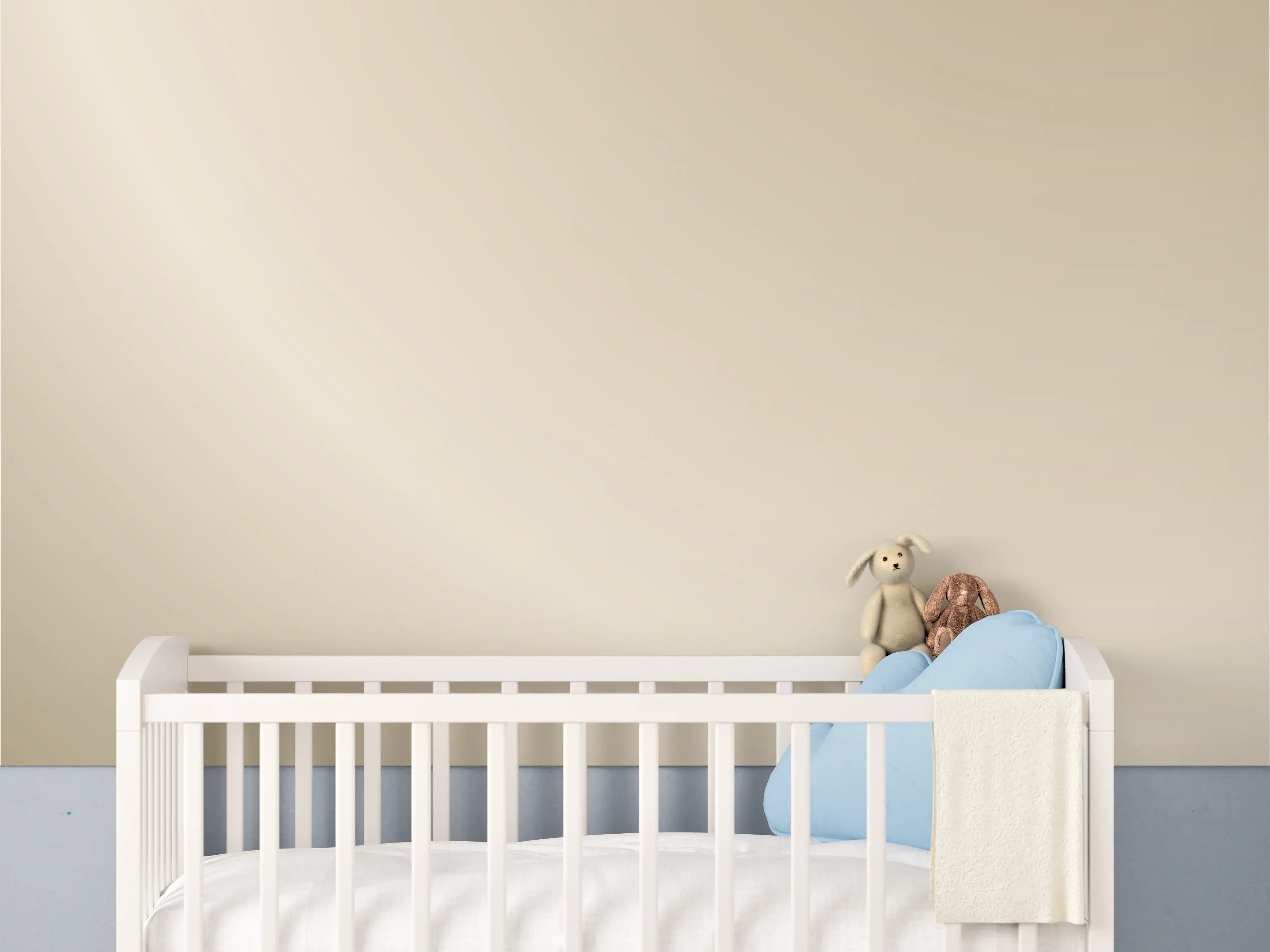 Babyzimmer Wandgestaltung - Cremefarbener Gradient Hintergrund