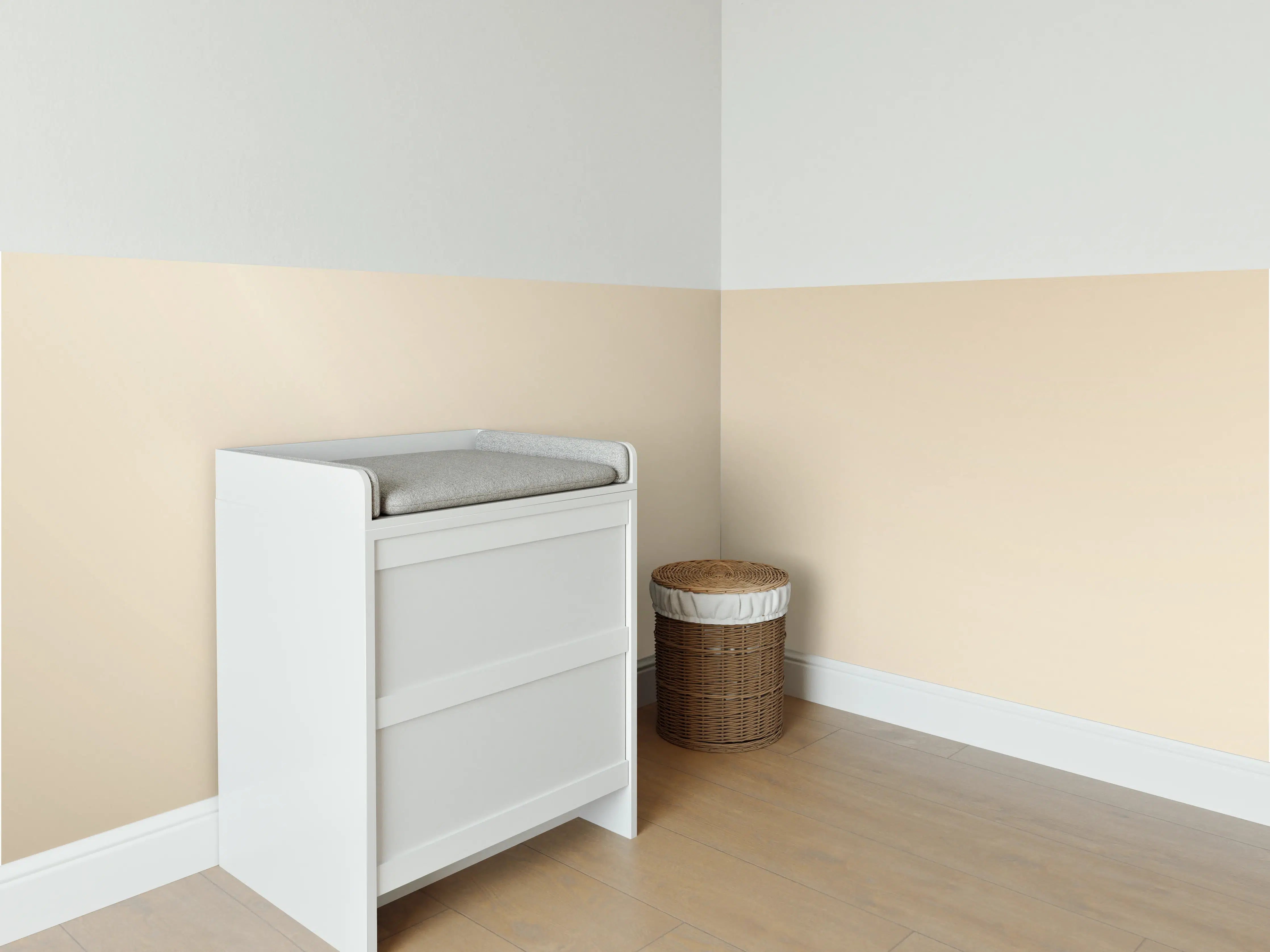 Babyzimmer Wandgestaltung - Cremefarbener Gradient Hintergrund