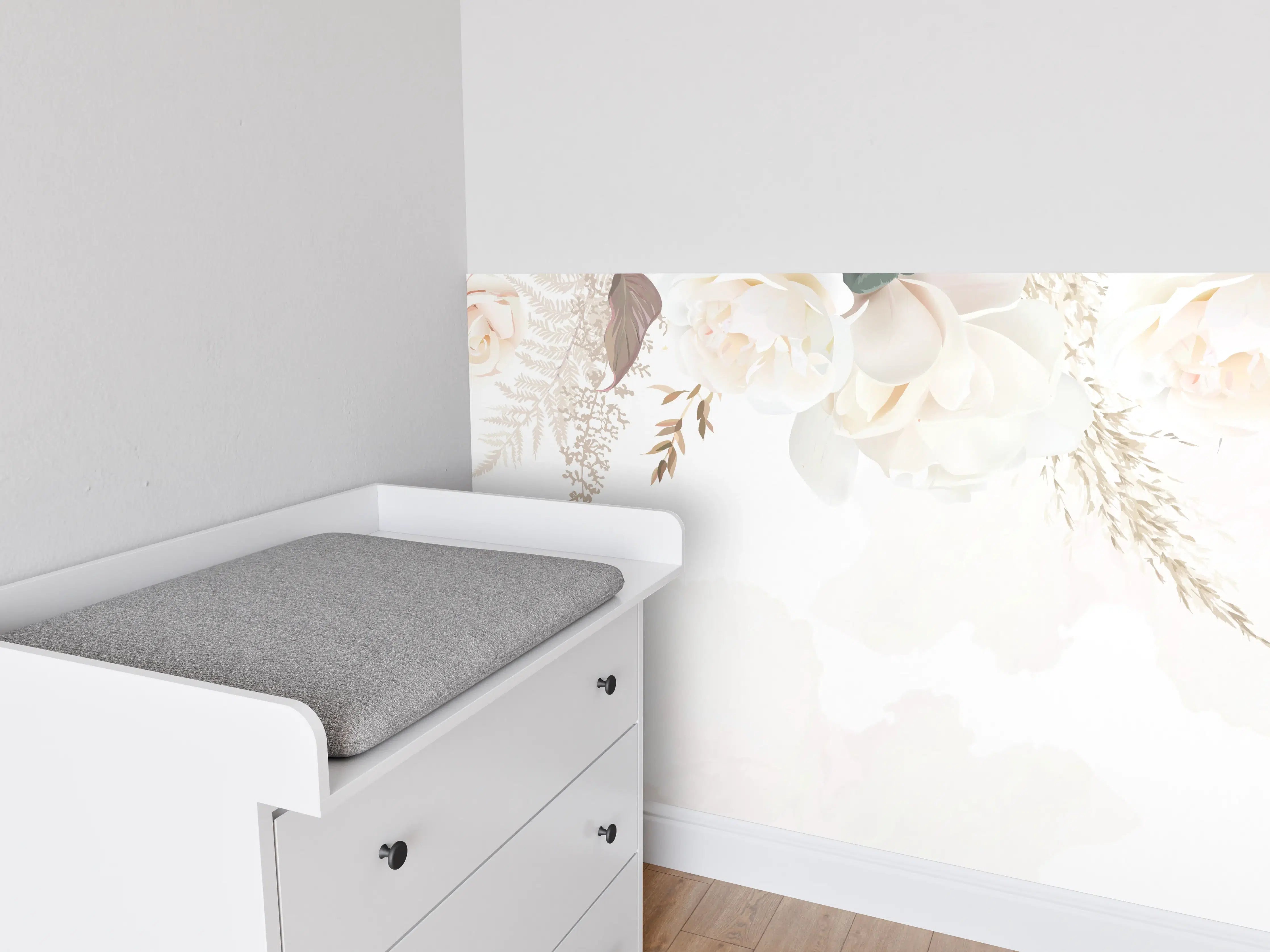 Babyzimmer Wandgestaltung - Delicate Floral Tiara