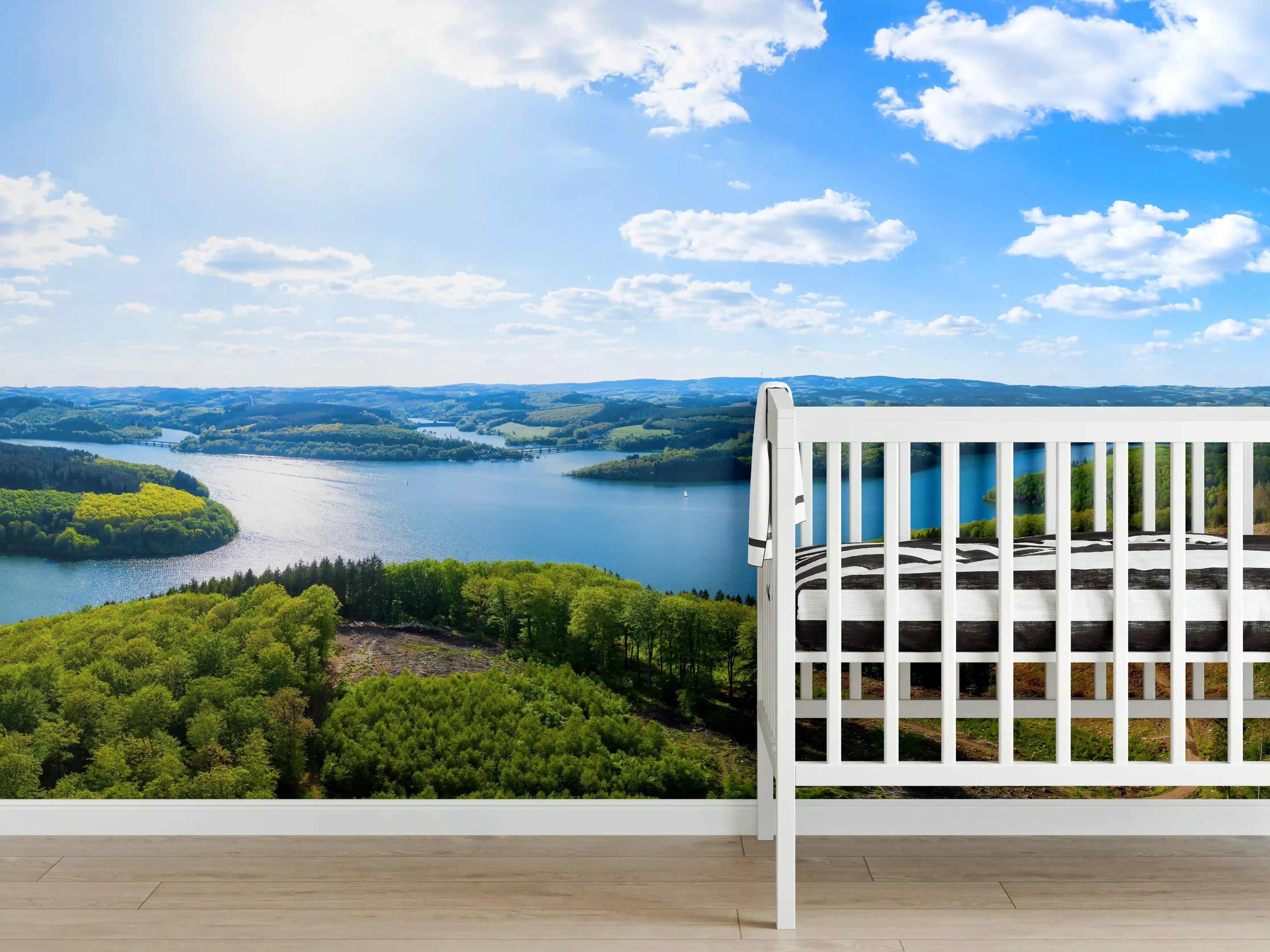 Babyzimmer Wandgestaltung - Der Bigge See im Frühling - Deutschland