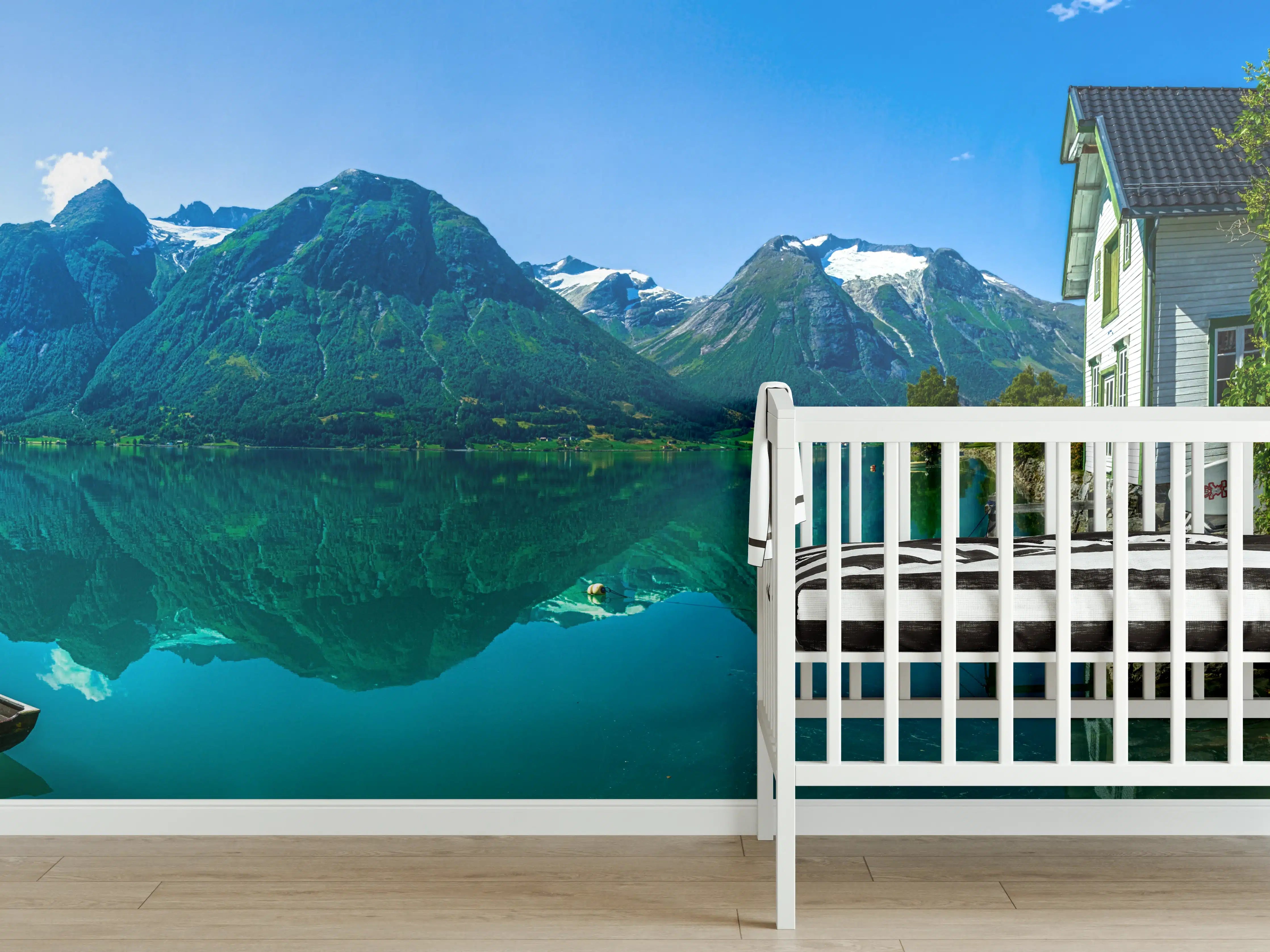 Babyzimmer Wandgestaltung - Der Gletschersee