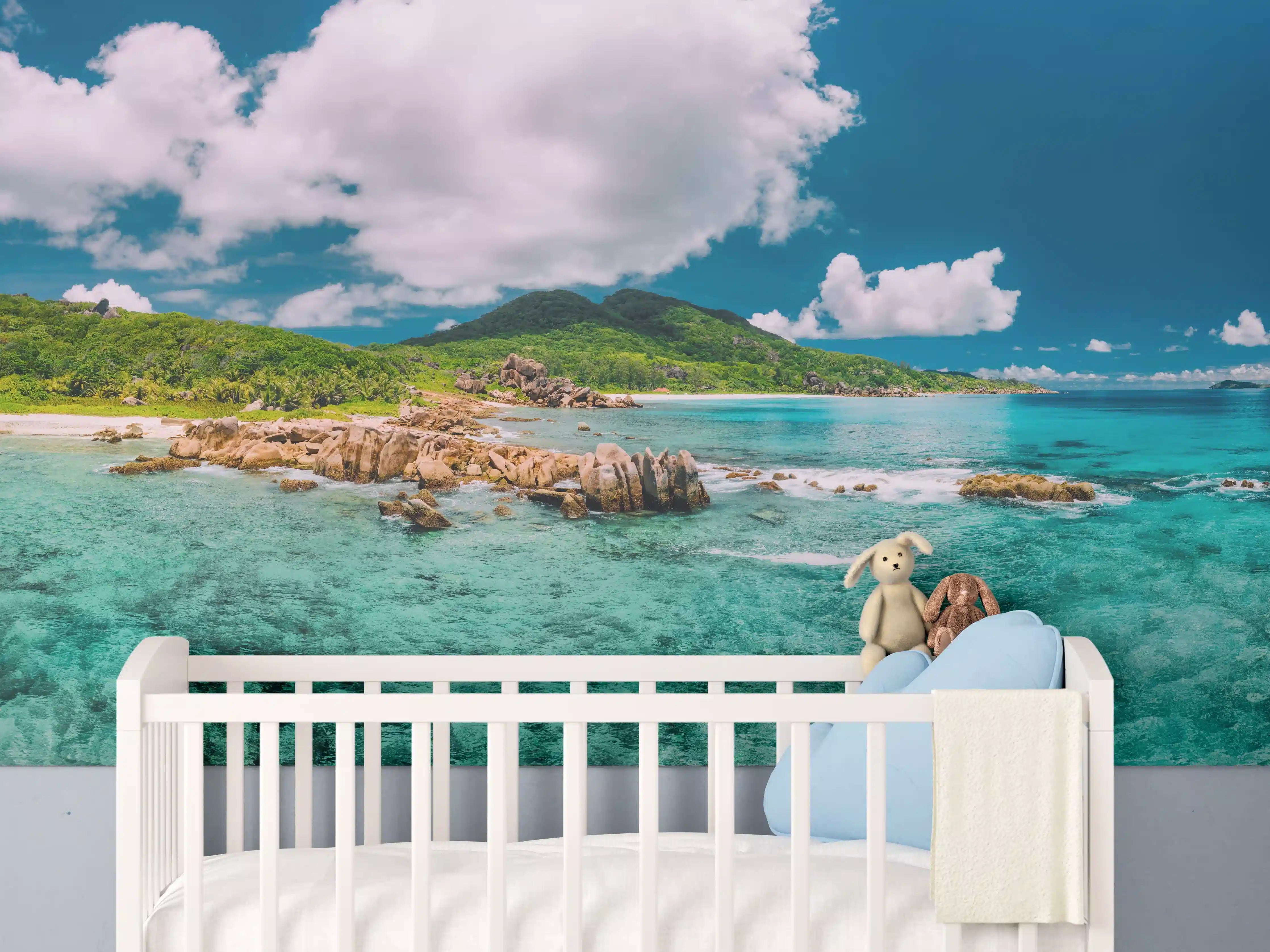 Babyzimmer Wandgestaltung - Der Strand Grand Anse - La Digue