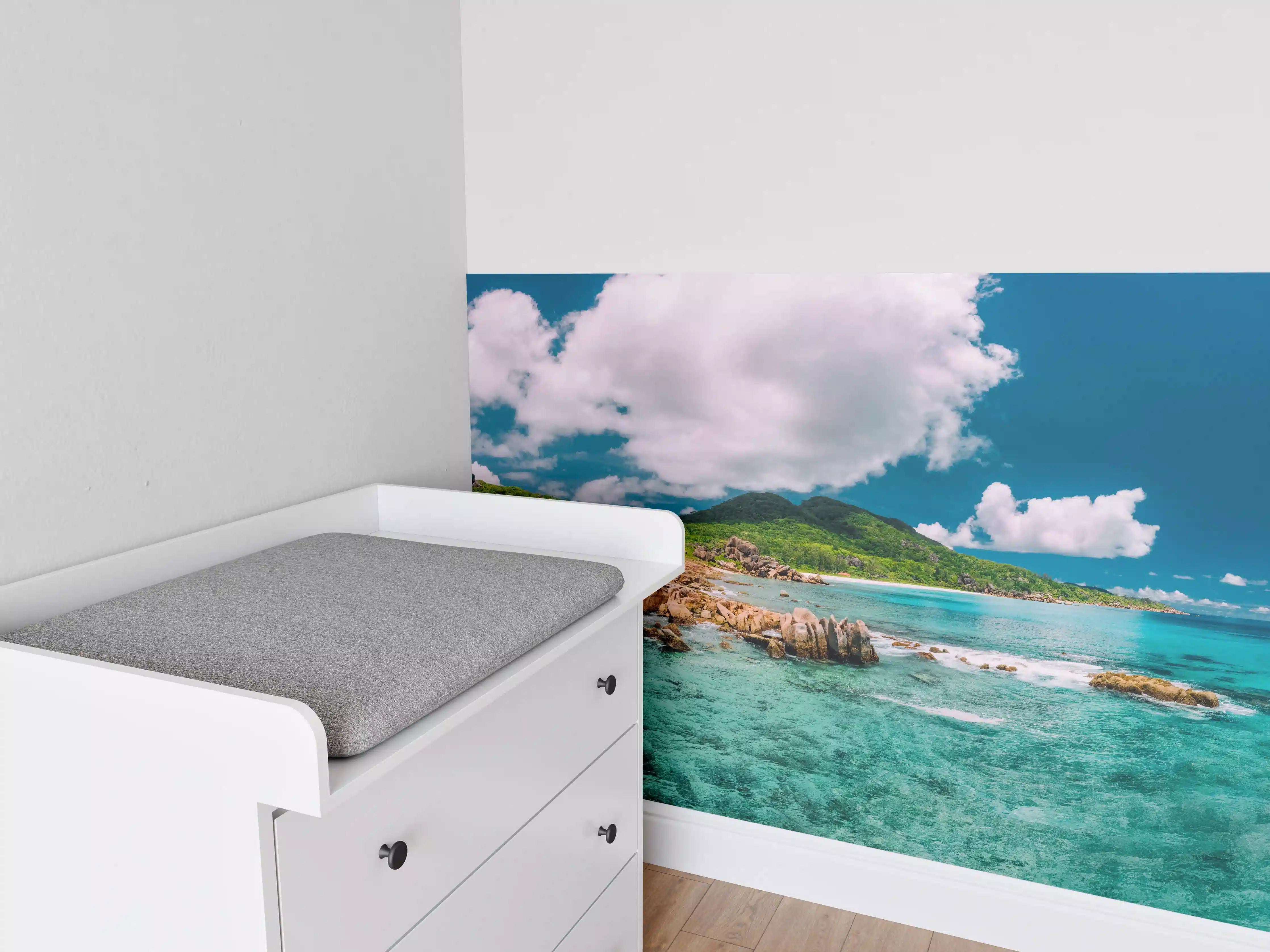 Babyzimmer Wandgestaltung - Der Strand Grand Anse - La Digue