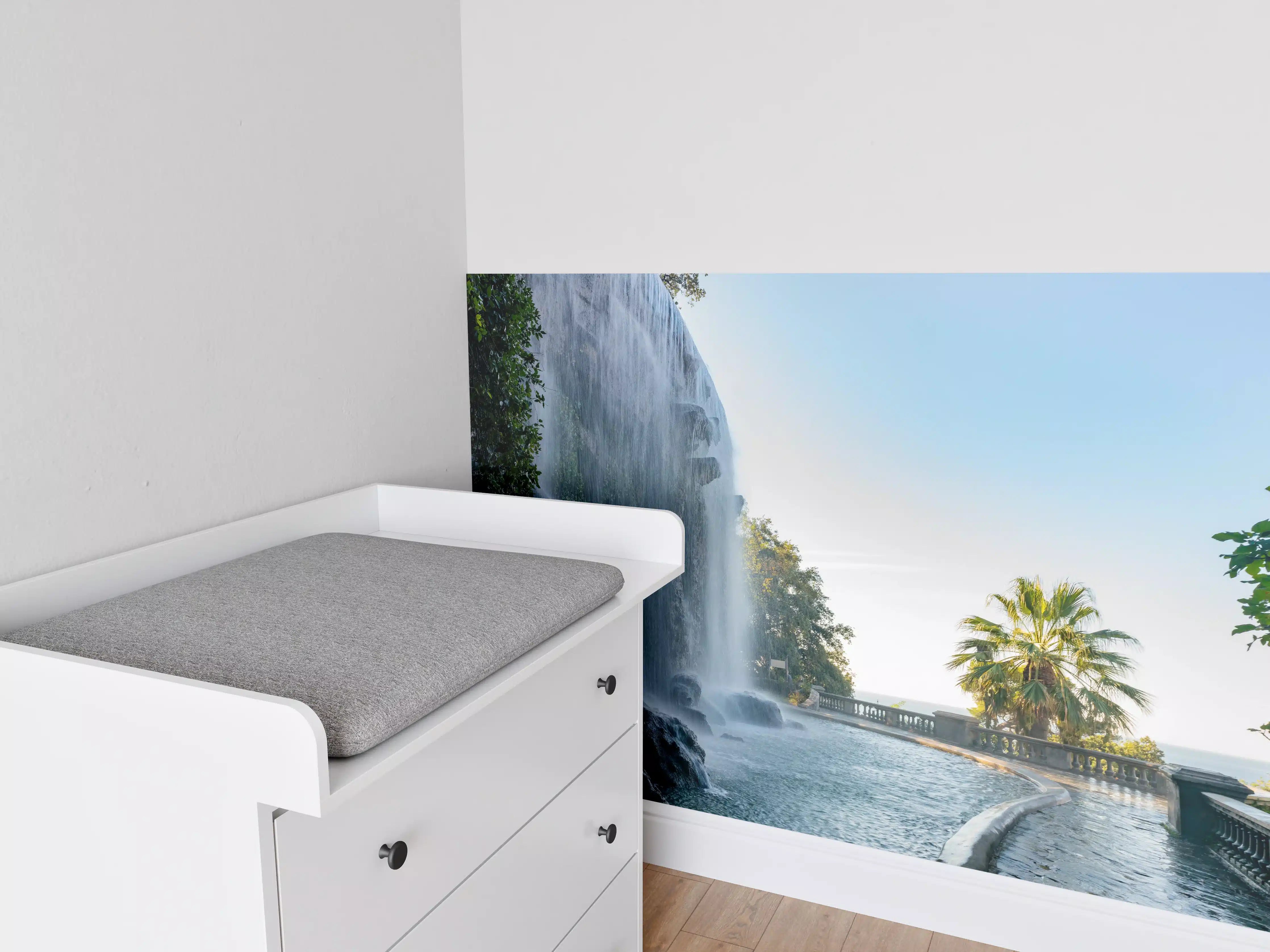 Babyzimmer Wandgestaltung - Der Wasserfall Cascade Du Casteu in Castel Hill