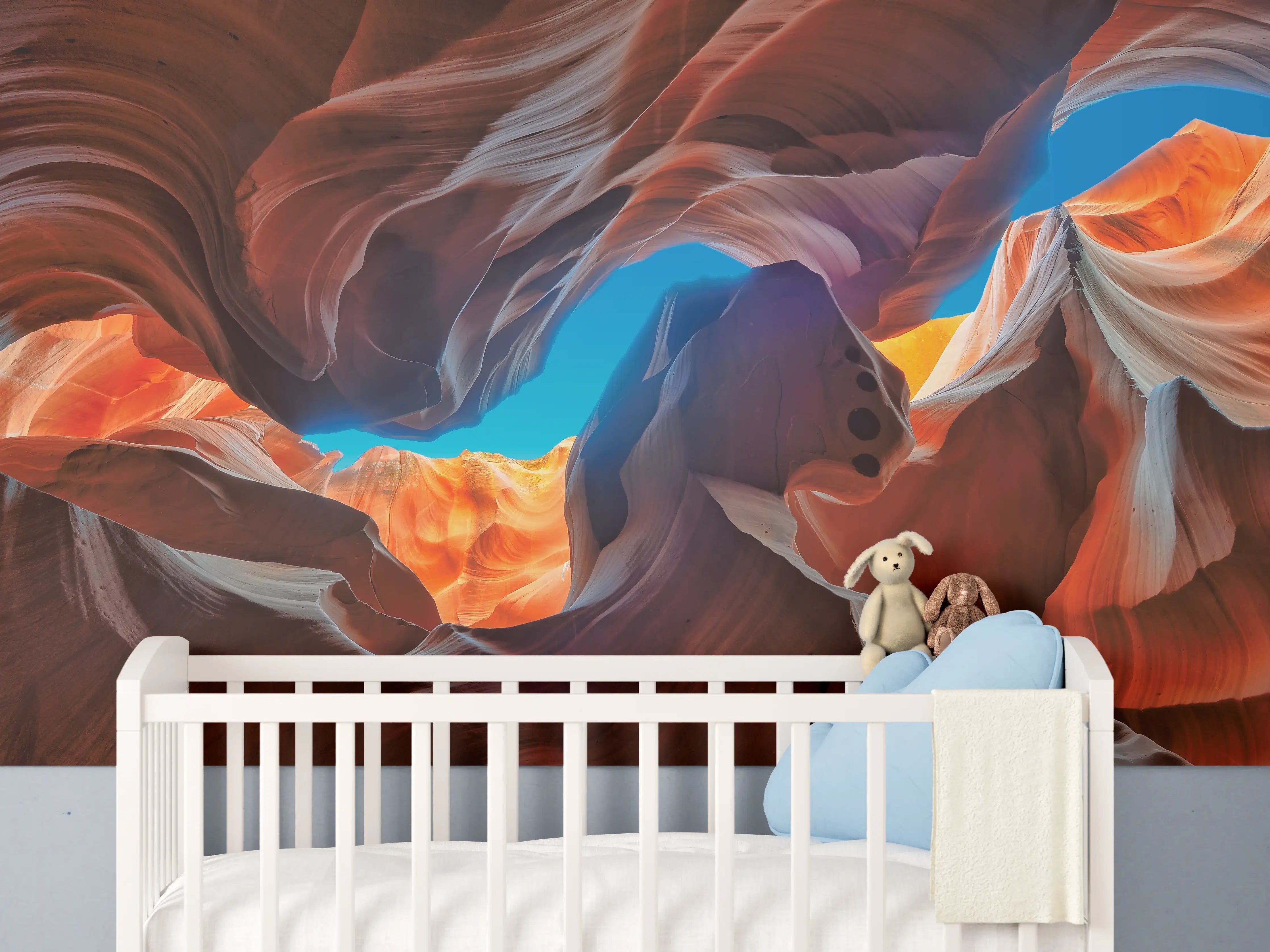 Babyzimmer Wandgestaltung - Der magische Antelope Canyon