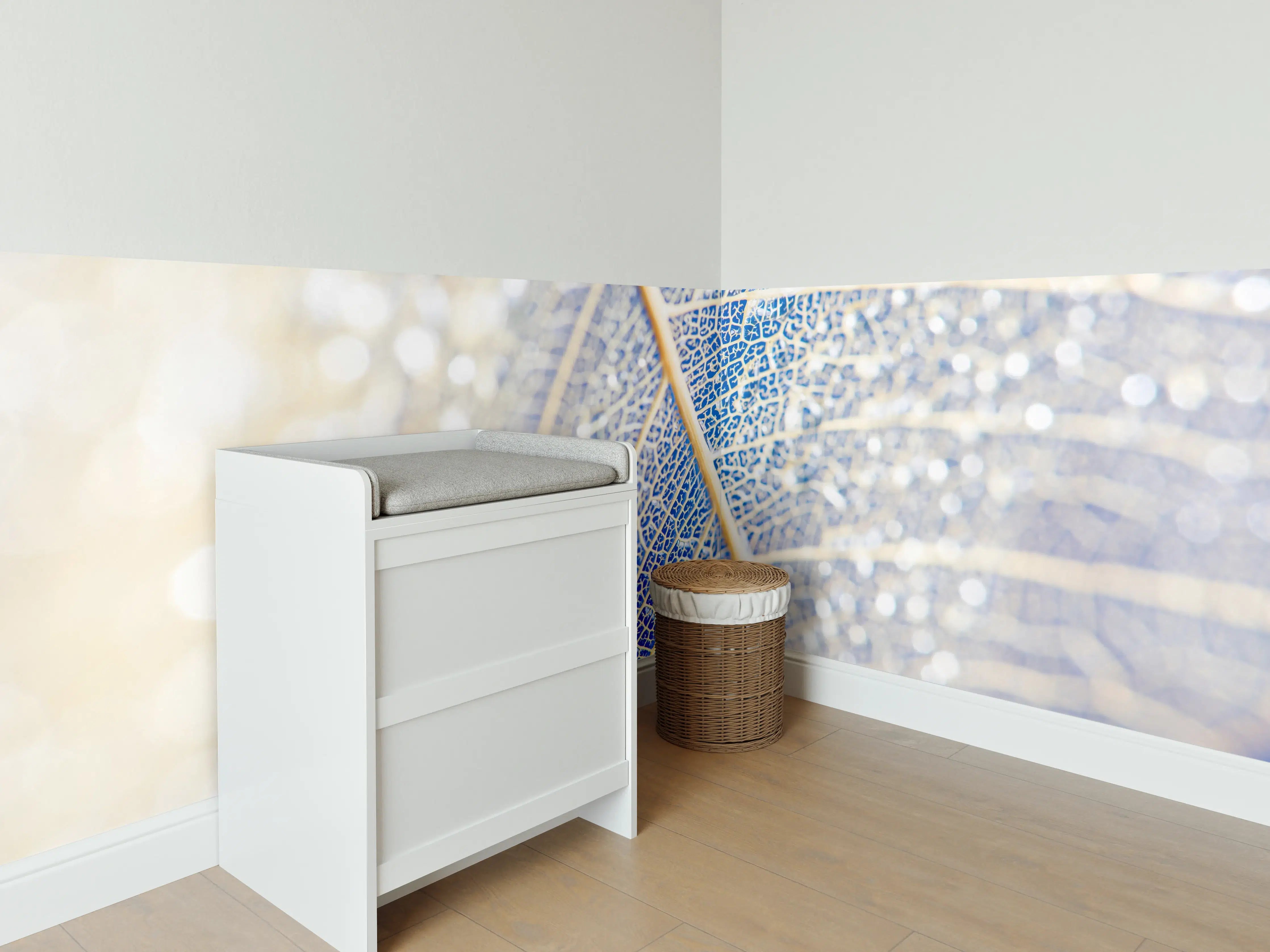 Babyzimmer Wandgestaltung - Detaillierte Blattstruktur Makro