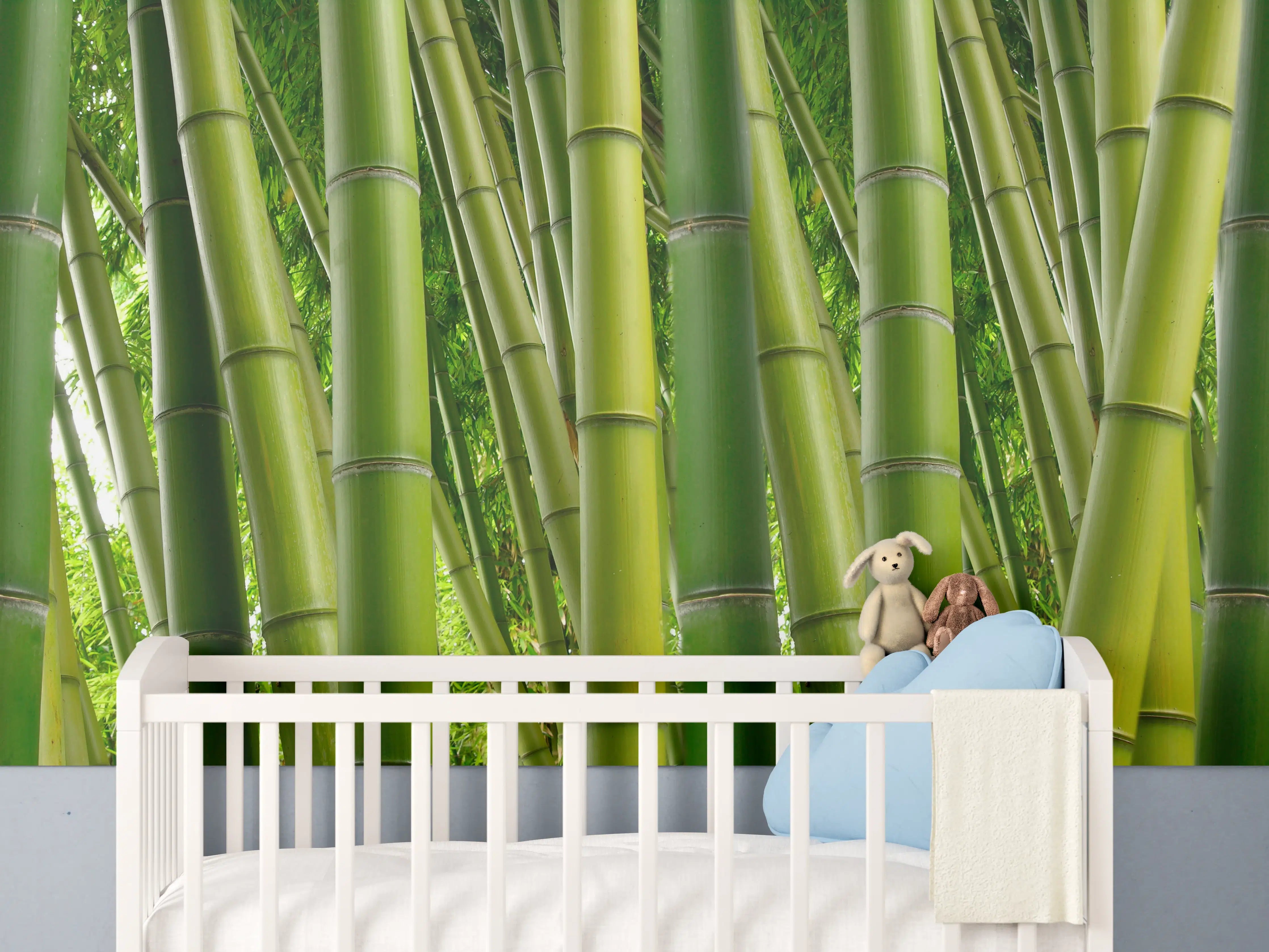 Babyzimmer Wandgestaltung - Dichter Bambus-Dschungel