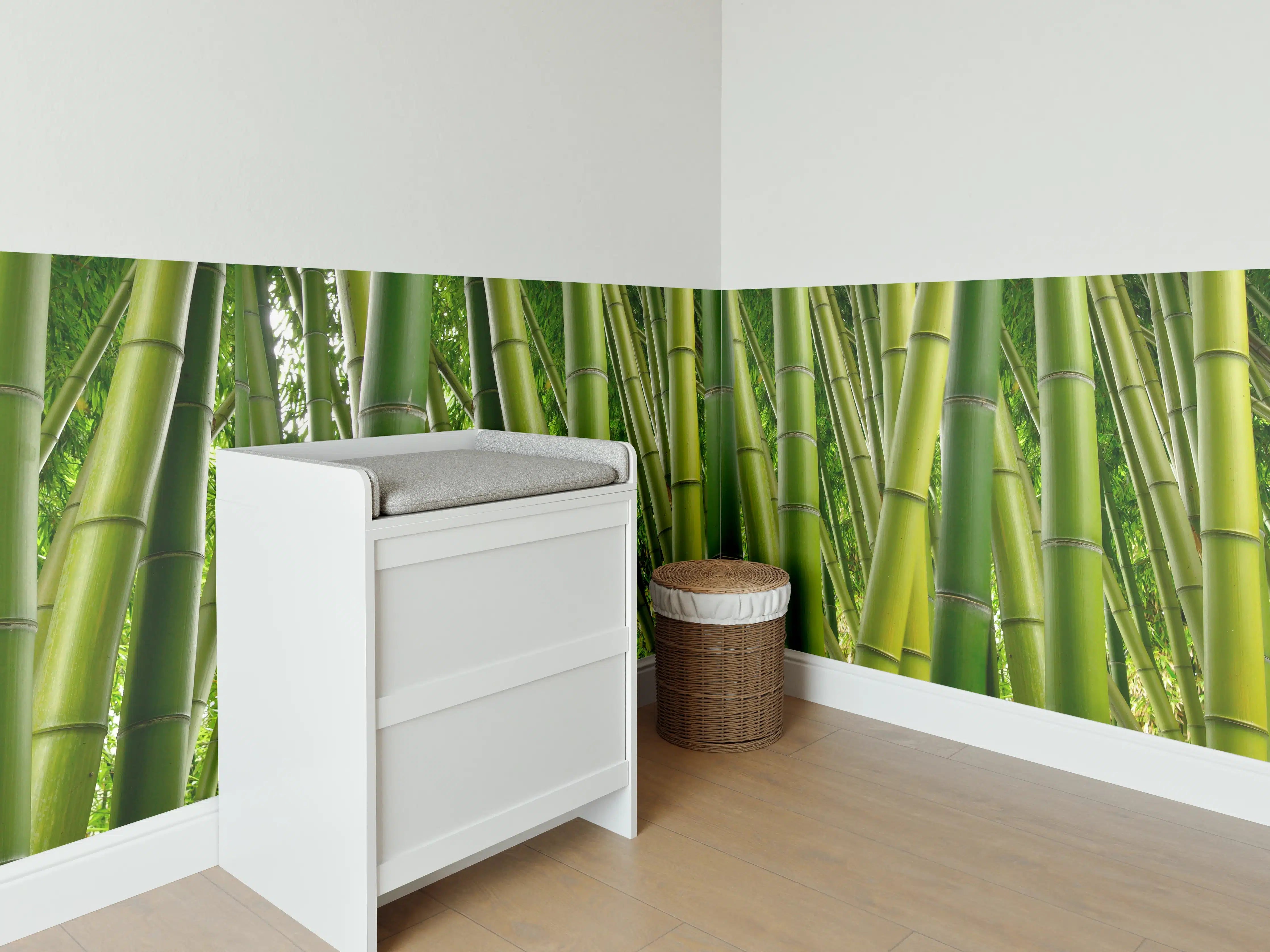 Babyzimmer Wandgestaltung - Dichter Bambus-Dschungel