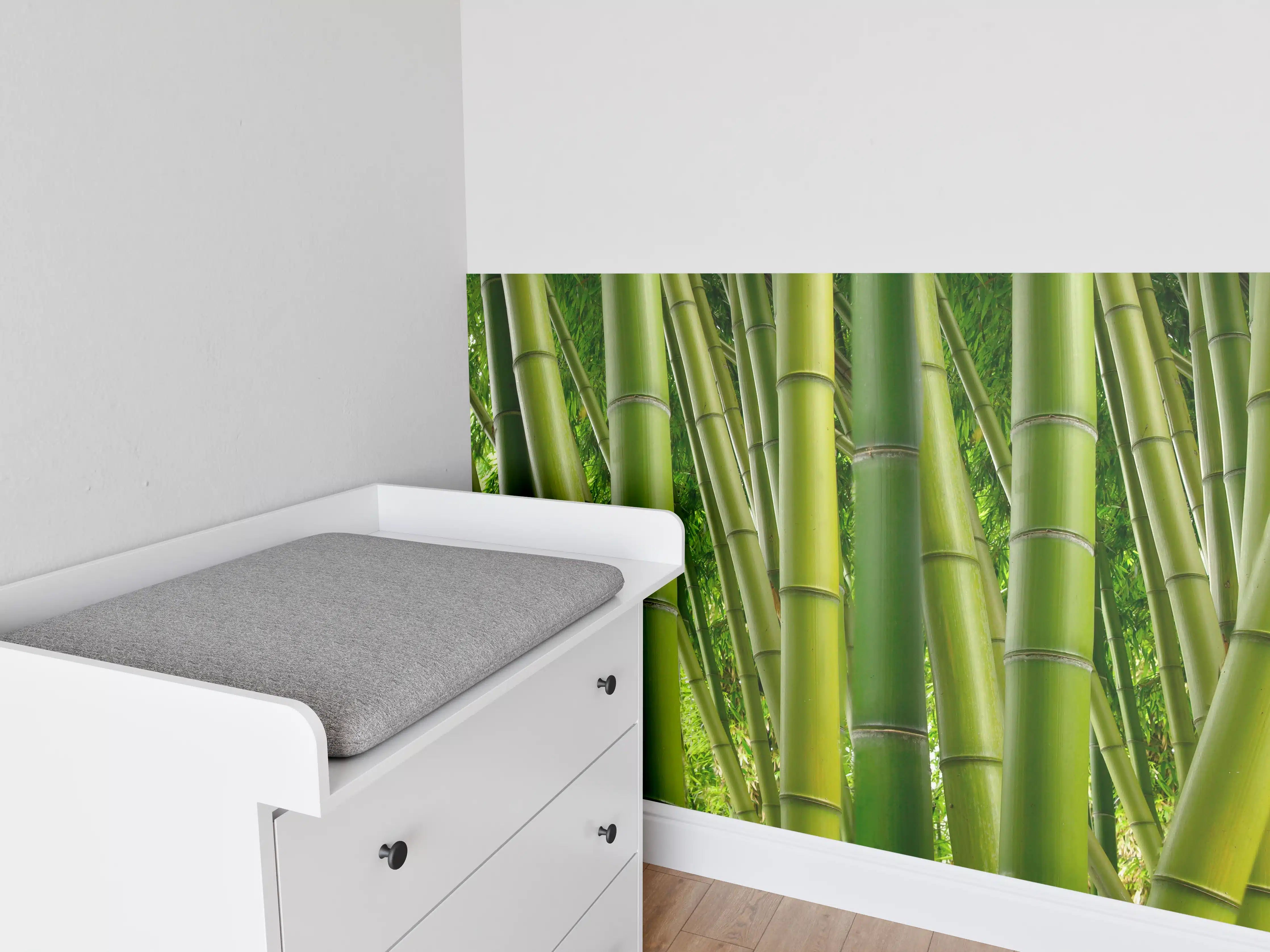 Babyzimmer Wandgestaltung - Dichter Bambus-Dschungel