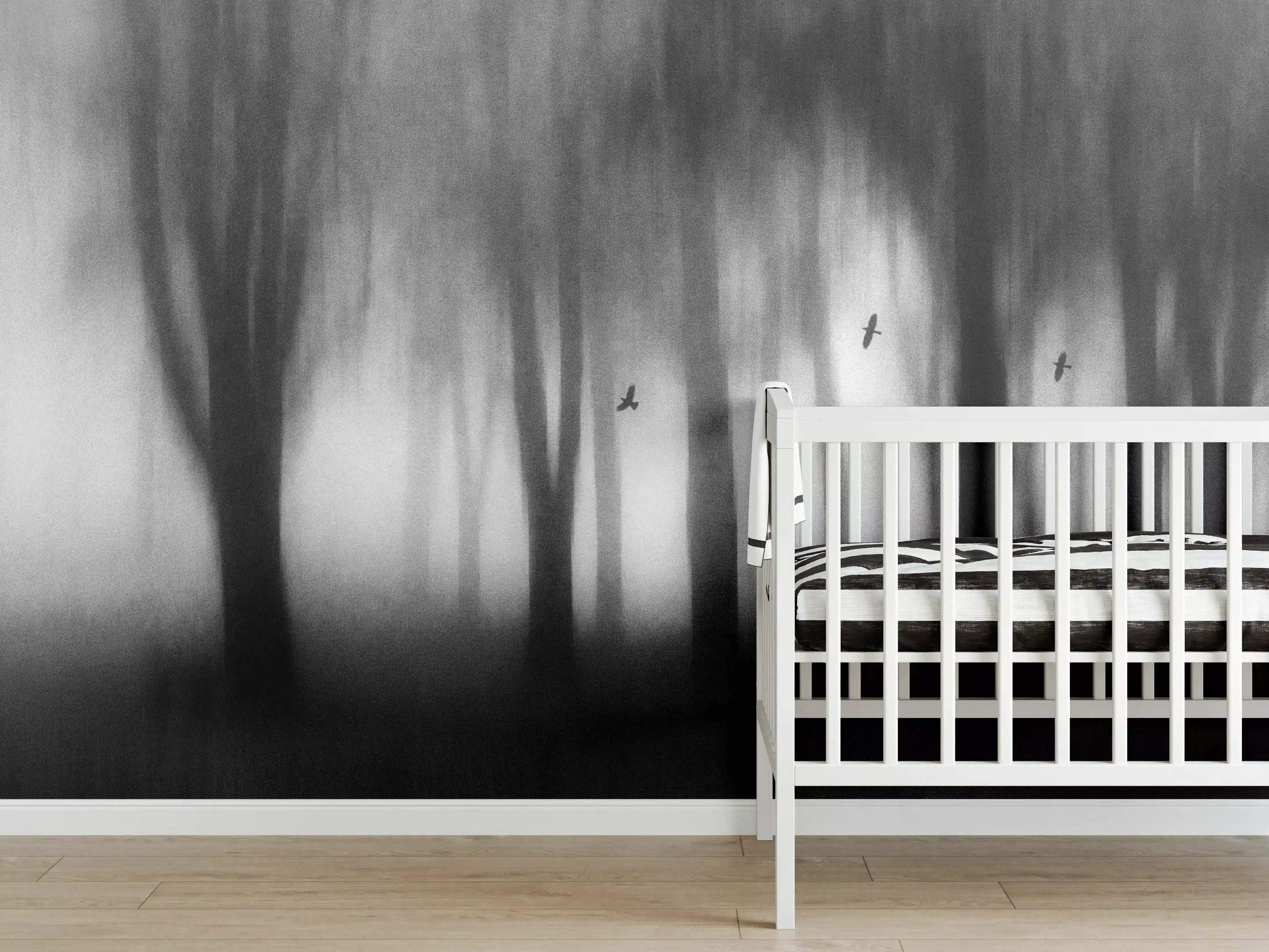 Babyzimmer Wandgestaltung - Dichter Nebel