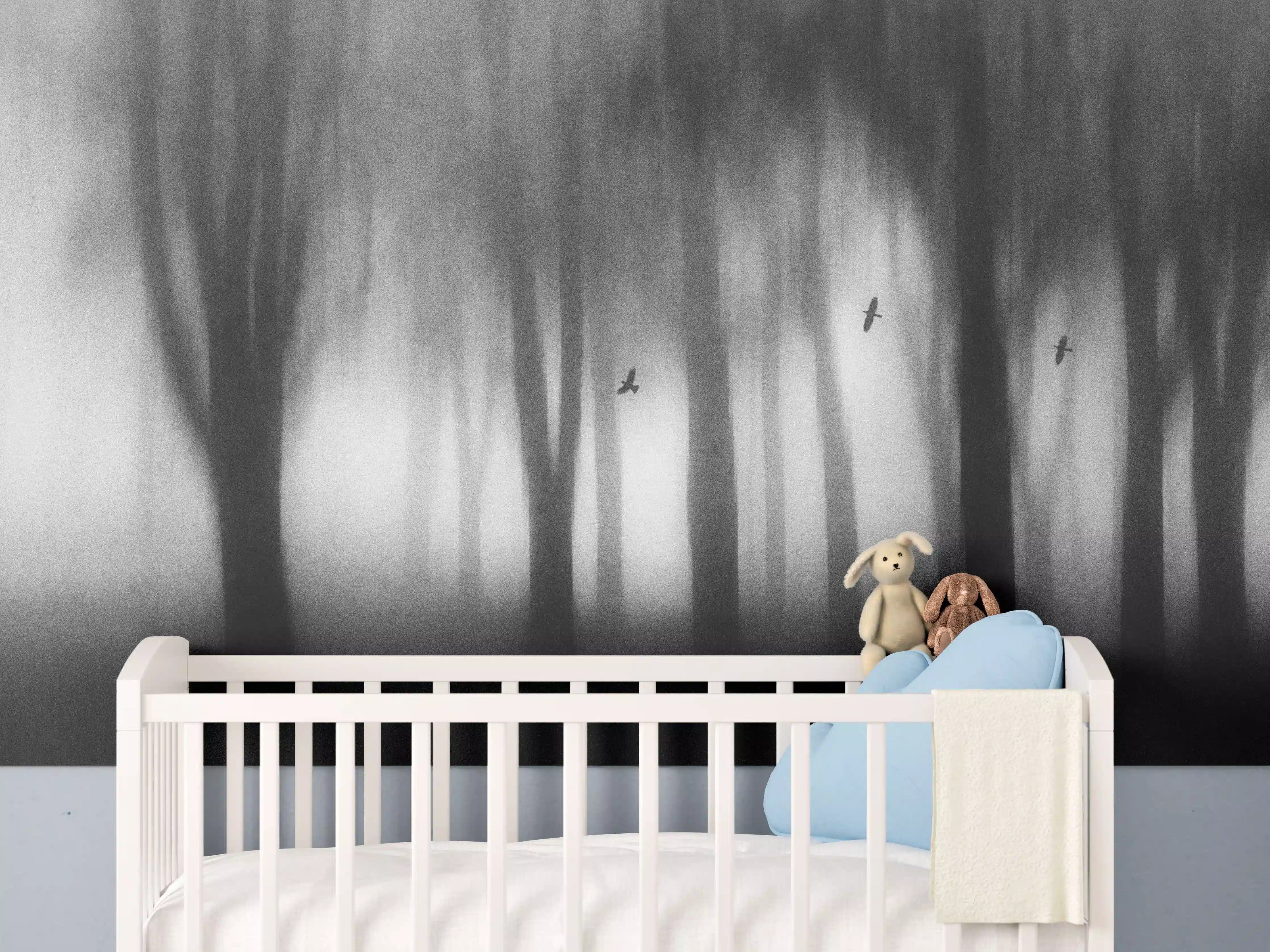 Babyzimmer Wandgestaltung - Dichter Nebel