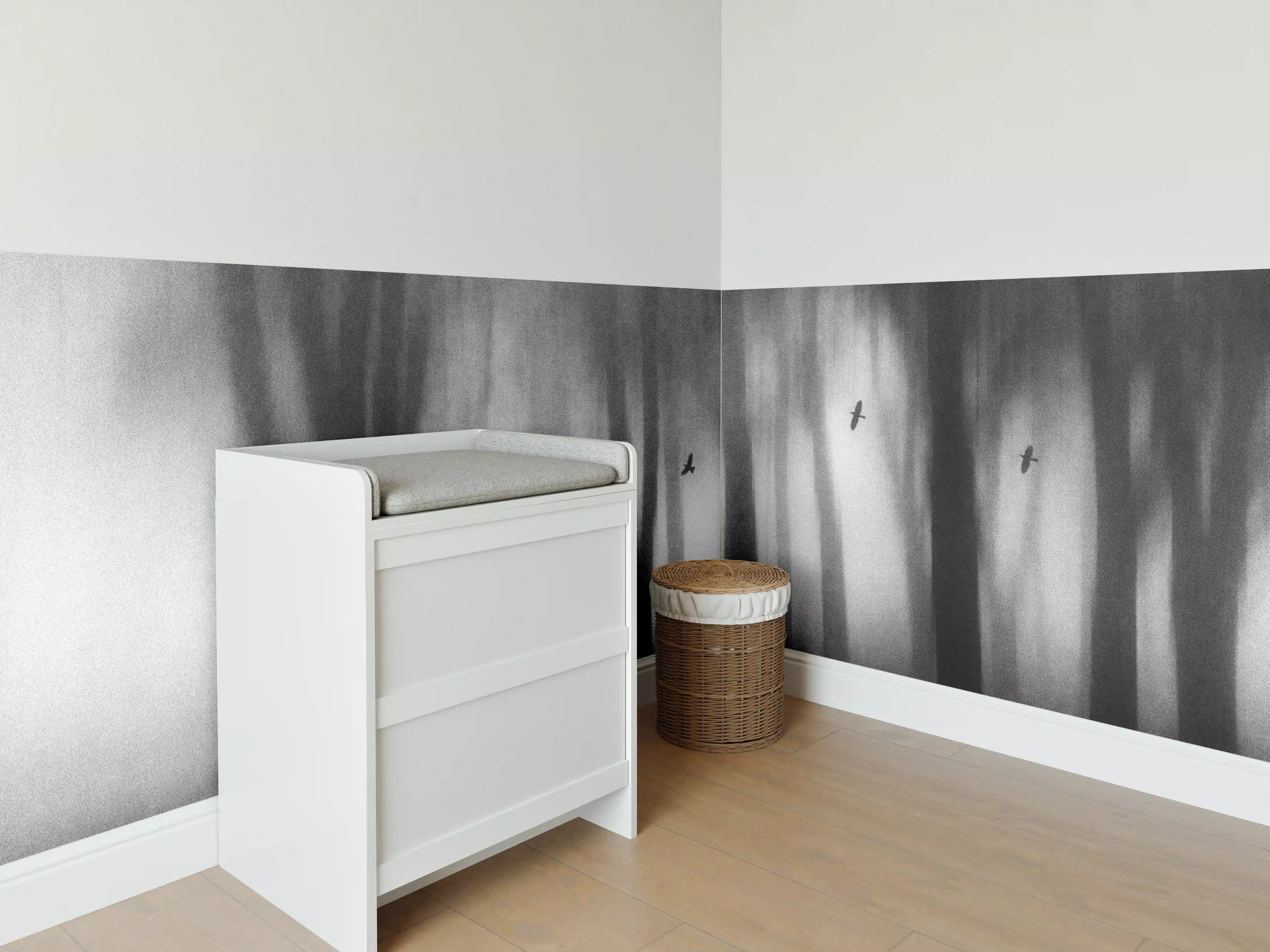 Babyzimmer Wandgestaltung - Dichter Nebel