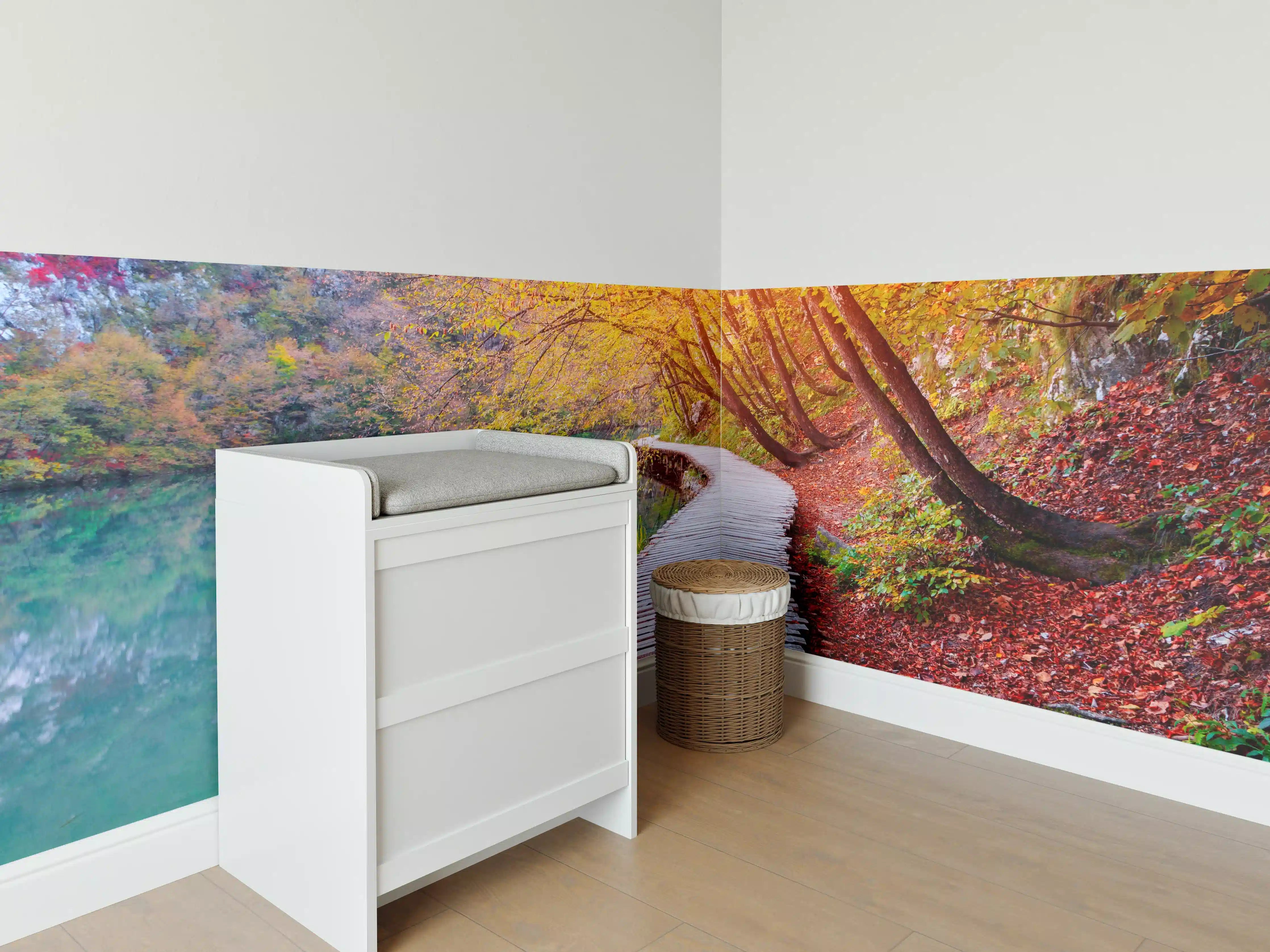 Babyzimmer Wandgestaltung - Die berühmten Plitvicer Seen im Herbst