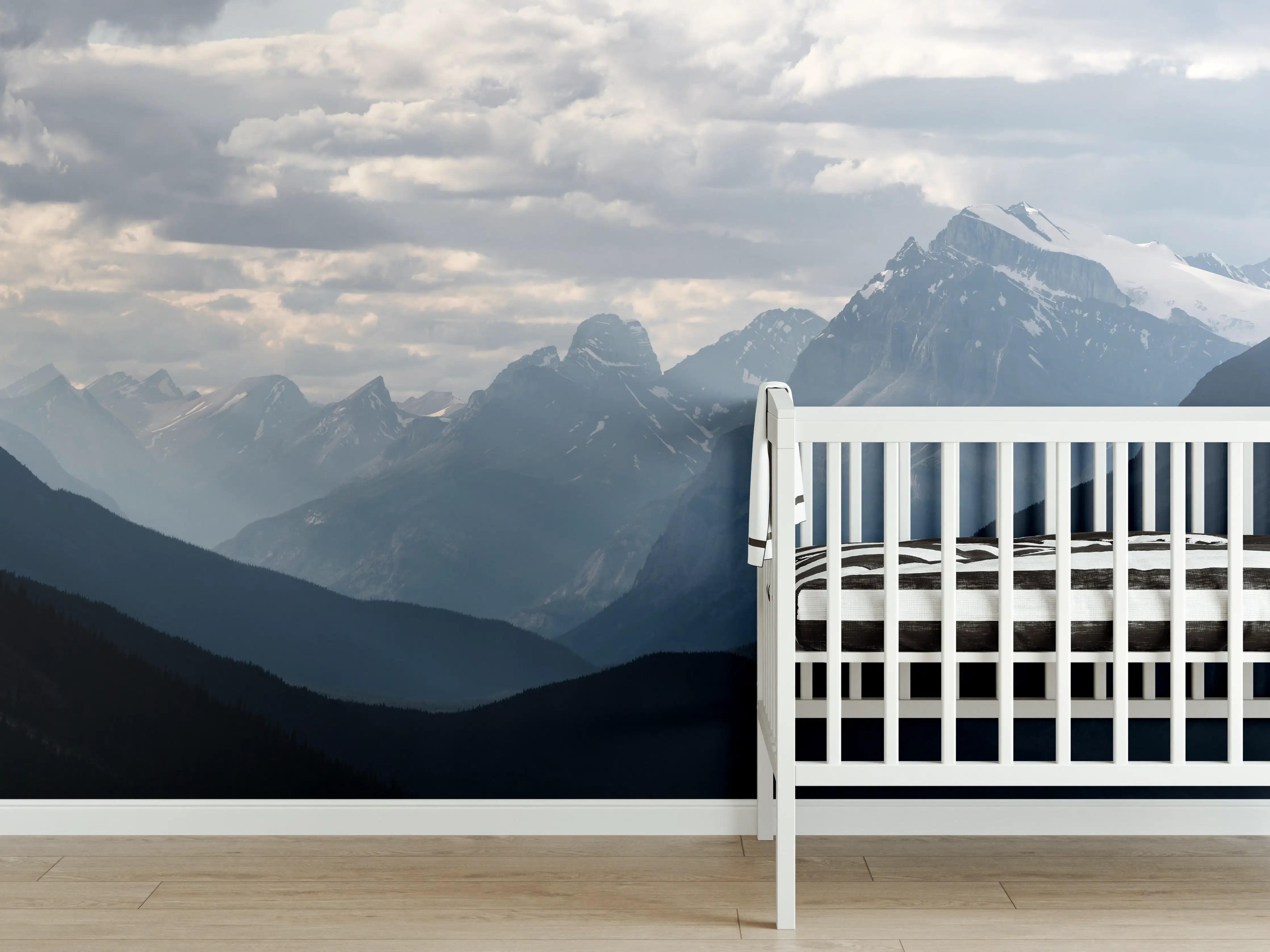 Babyzimmer Wandgestaltung - Dramatische Landschaft entlang der Icefields Park