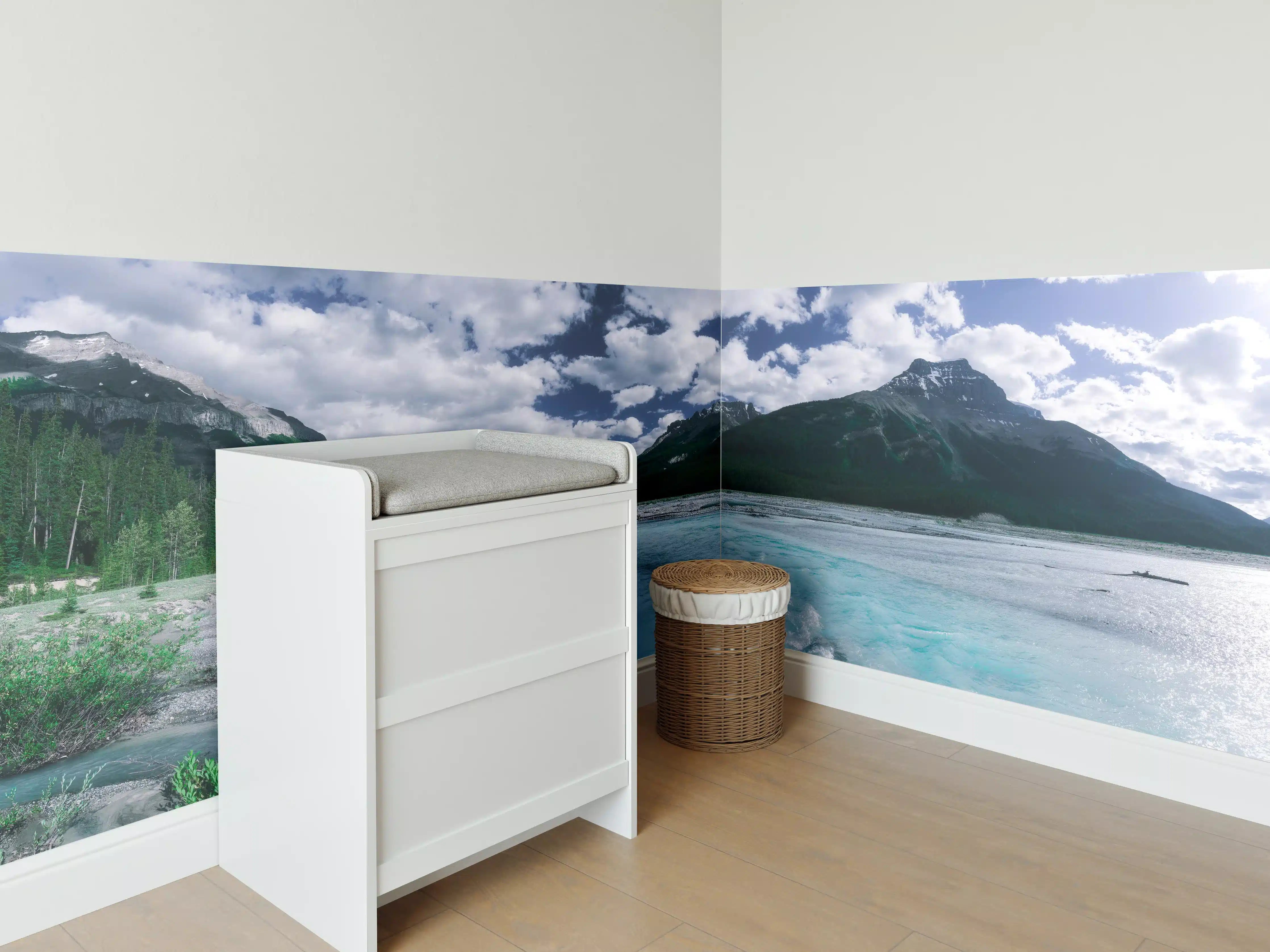 Babyzimmer Wandgestaltung - Dramatische Landschaft entlang des Icefields Parkway