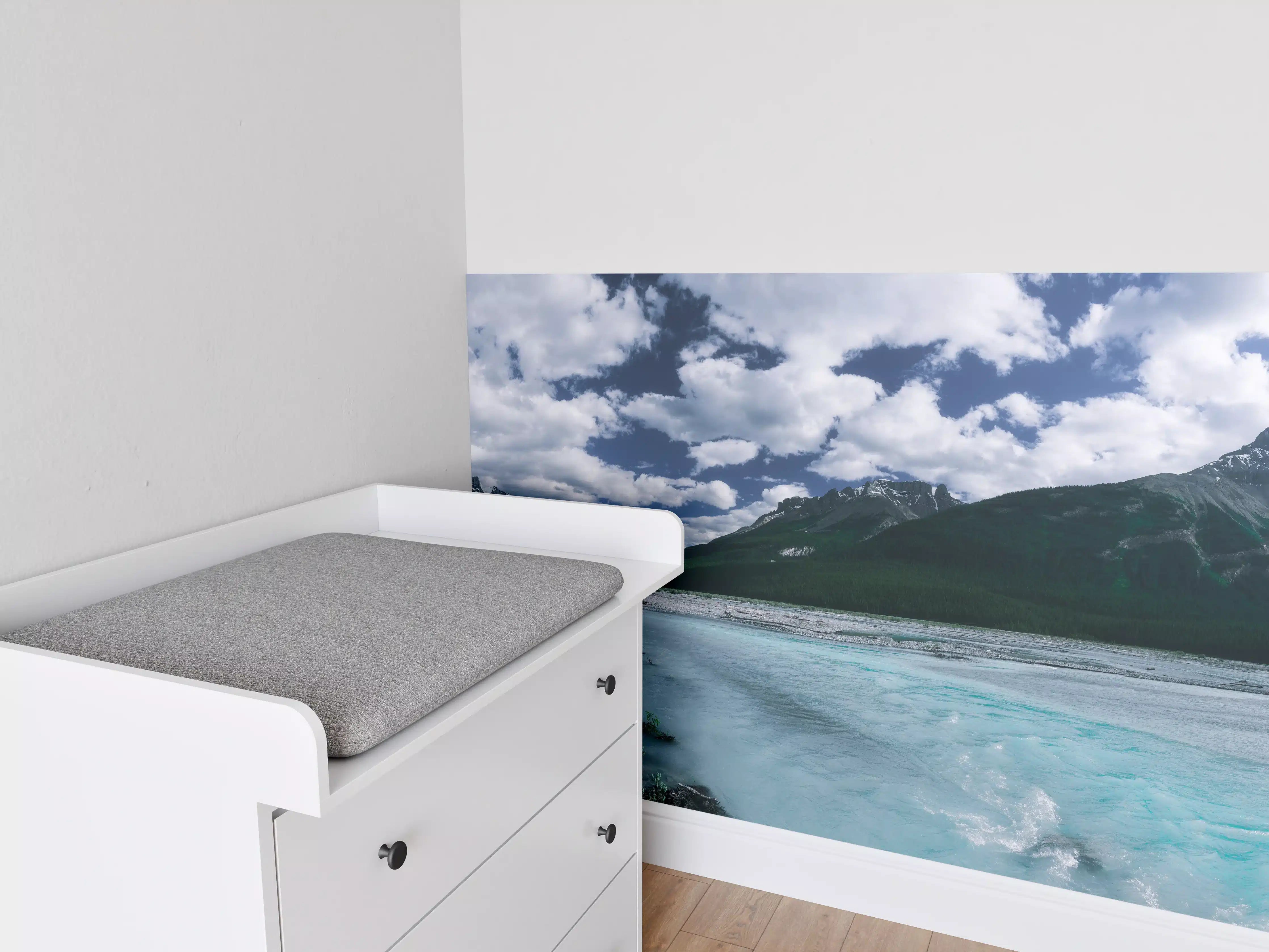 Babyzimmer Wandgestaltung - Dramatische Landschaft entlang des Icefields Parkway