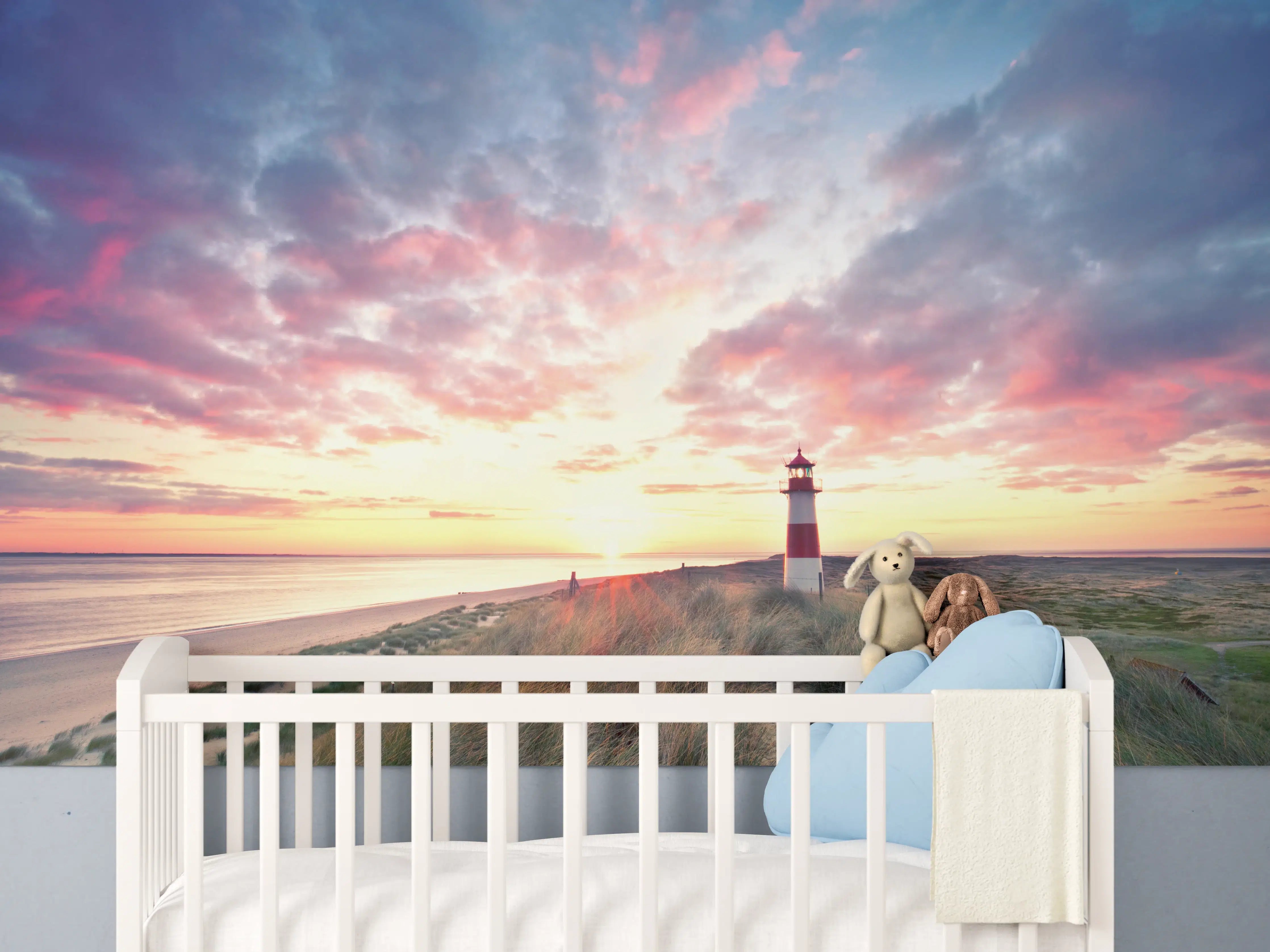 Babyzimmer Wandgestaltung - Dünen am Leuchtturm - Sylt