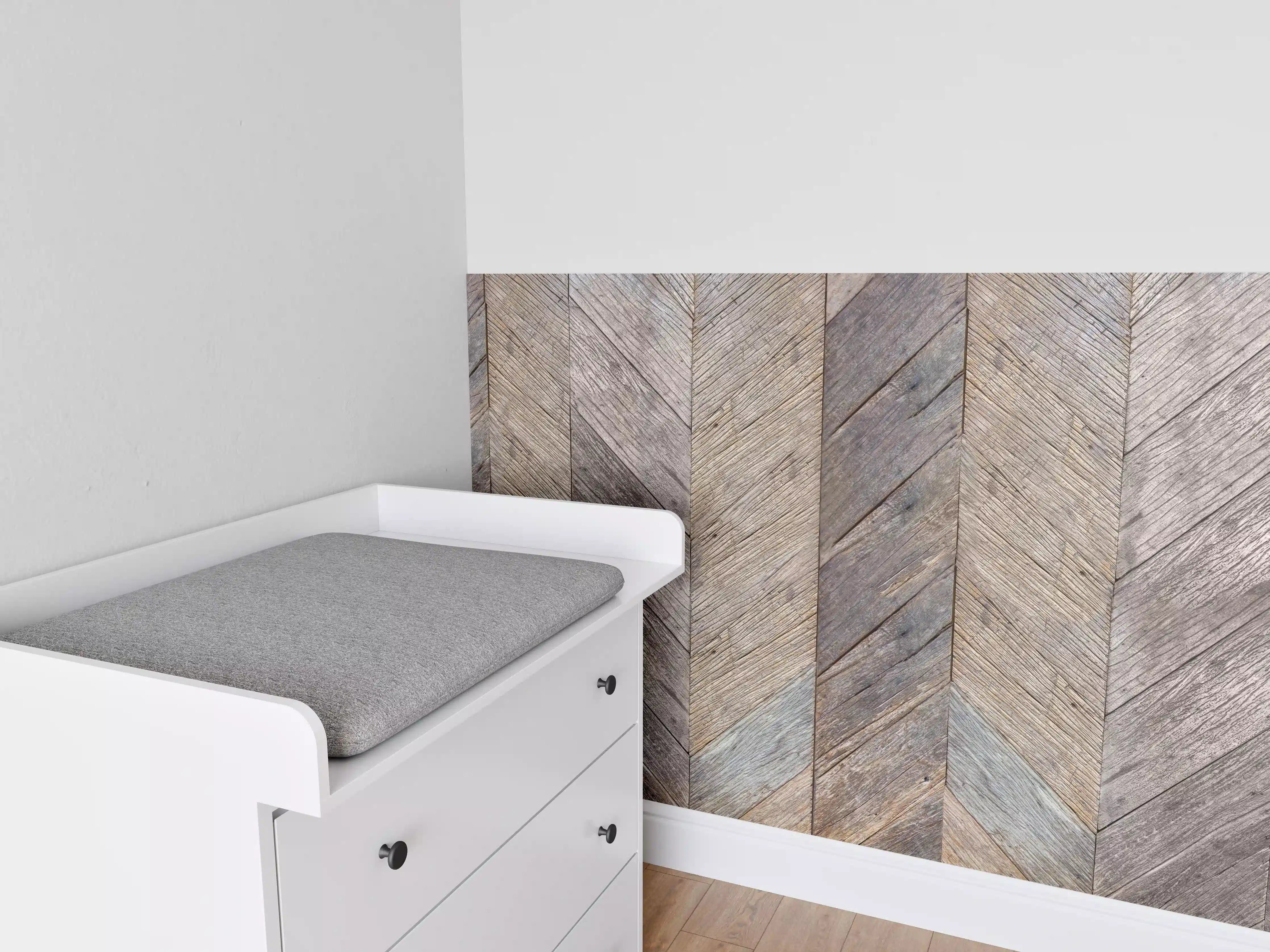 Babyzimmer Wandgestaltung - Dunkelbraun rustikalen harten Holzoberfläche