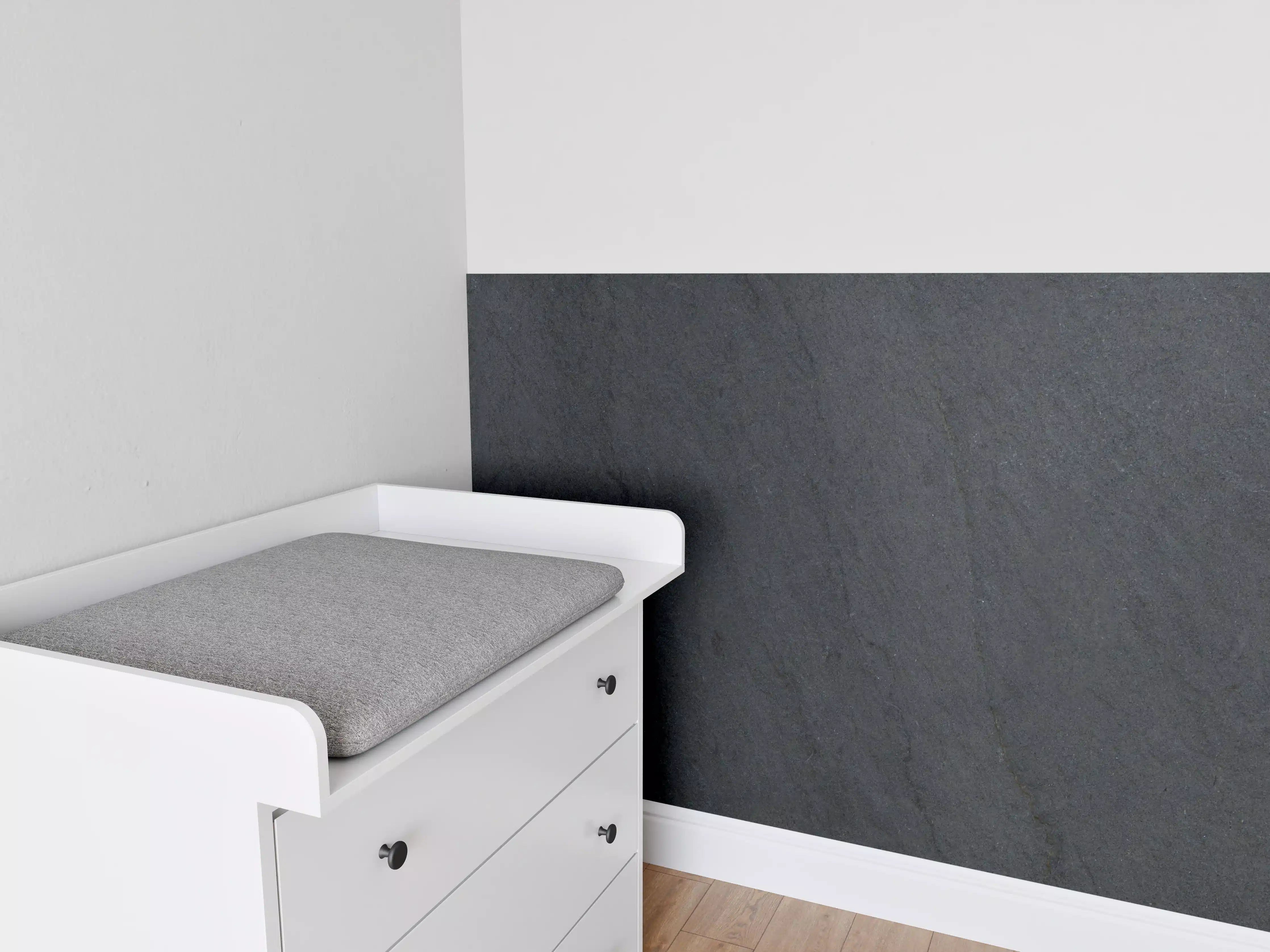 Babyzimmer Wandgestaltung - Dunkelgrauer Schiefer