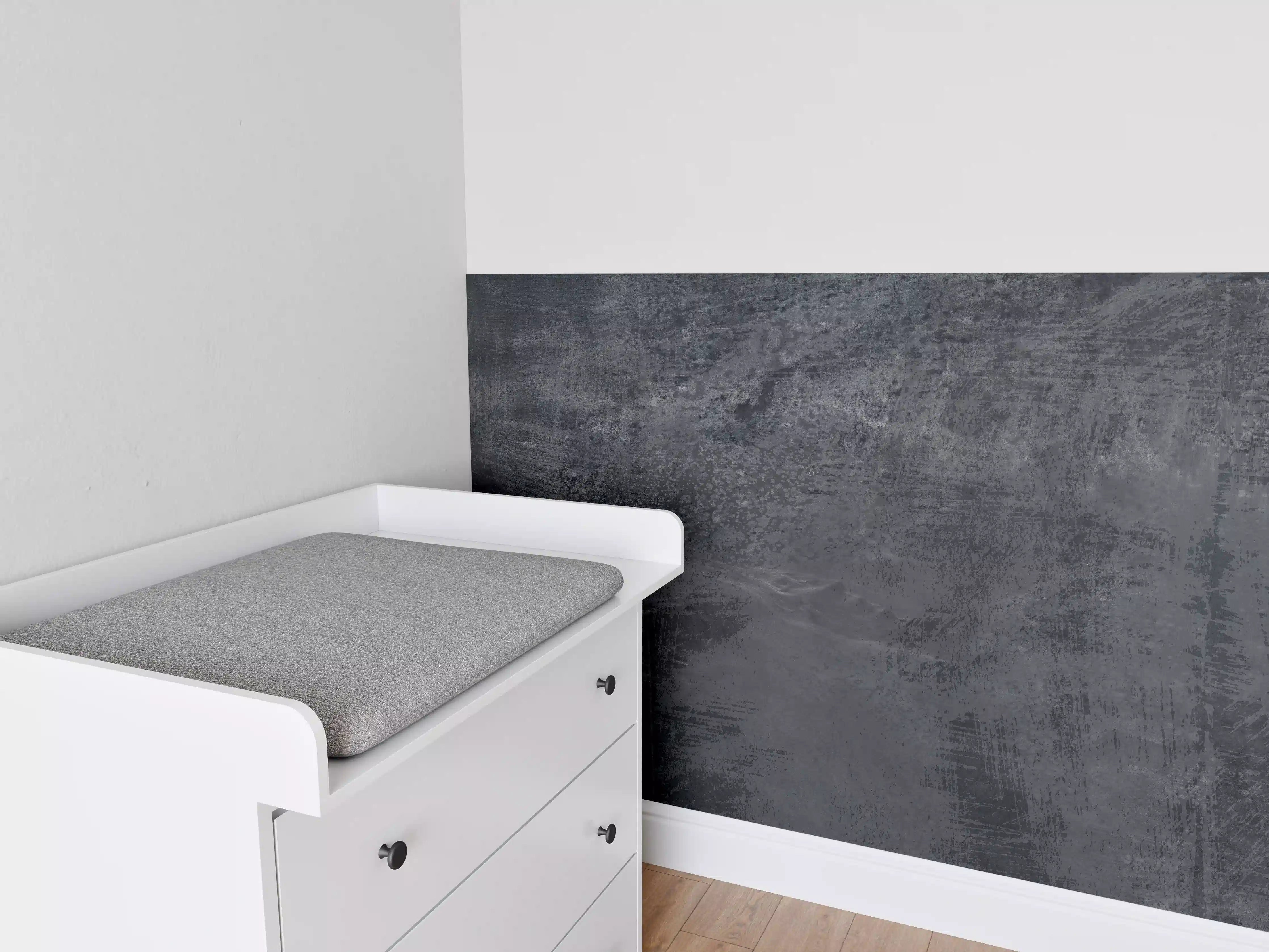 Babyzimmer Wandgestaltung - Dunkelgrauer Zement-Hintergrund