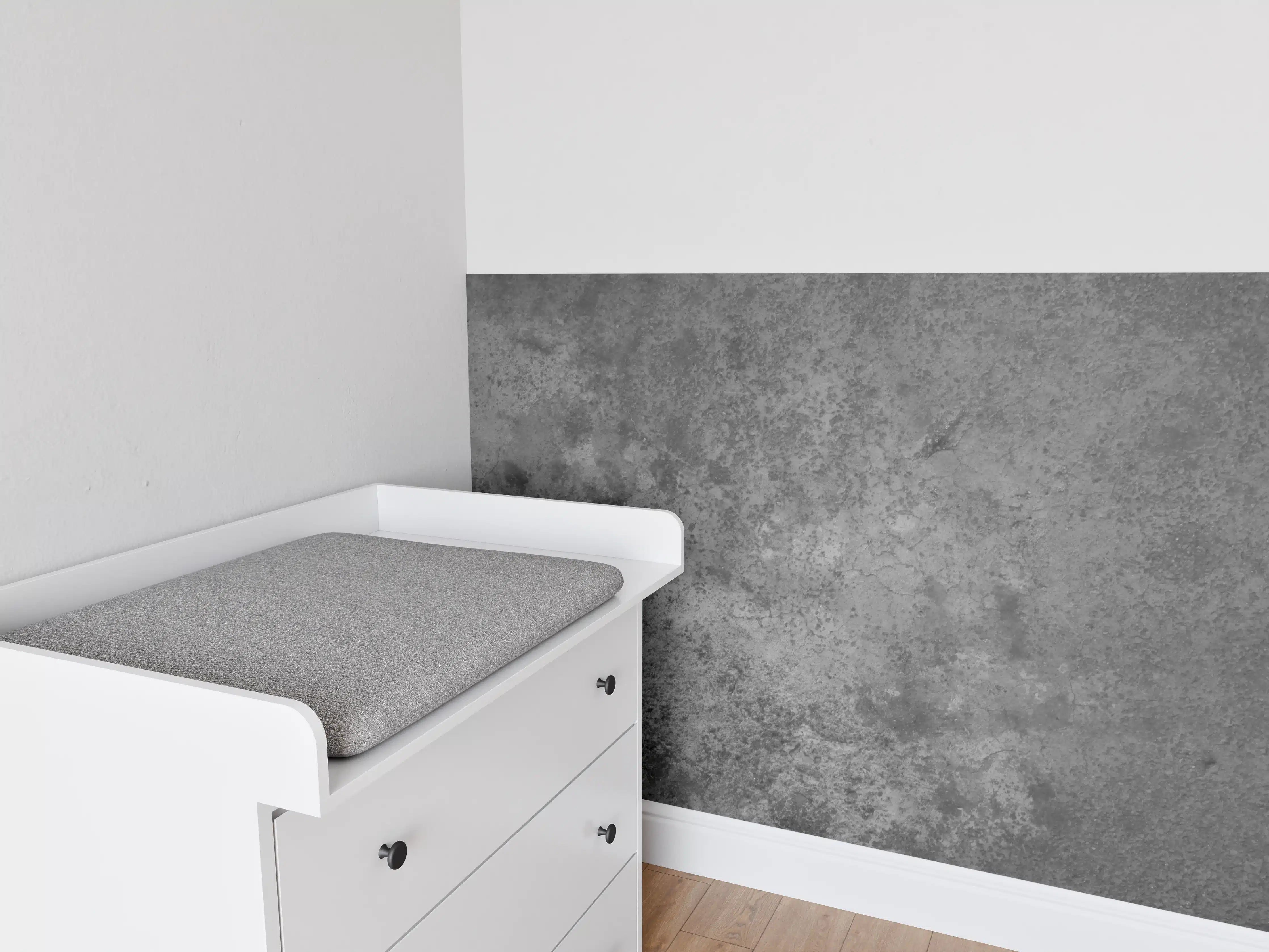 Babyzimmer Wandgestaltung - Dunkle alte Zementwand