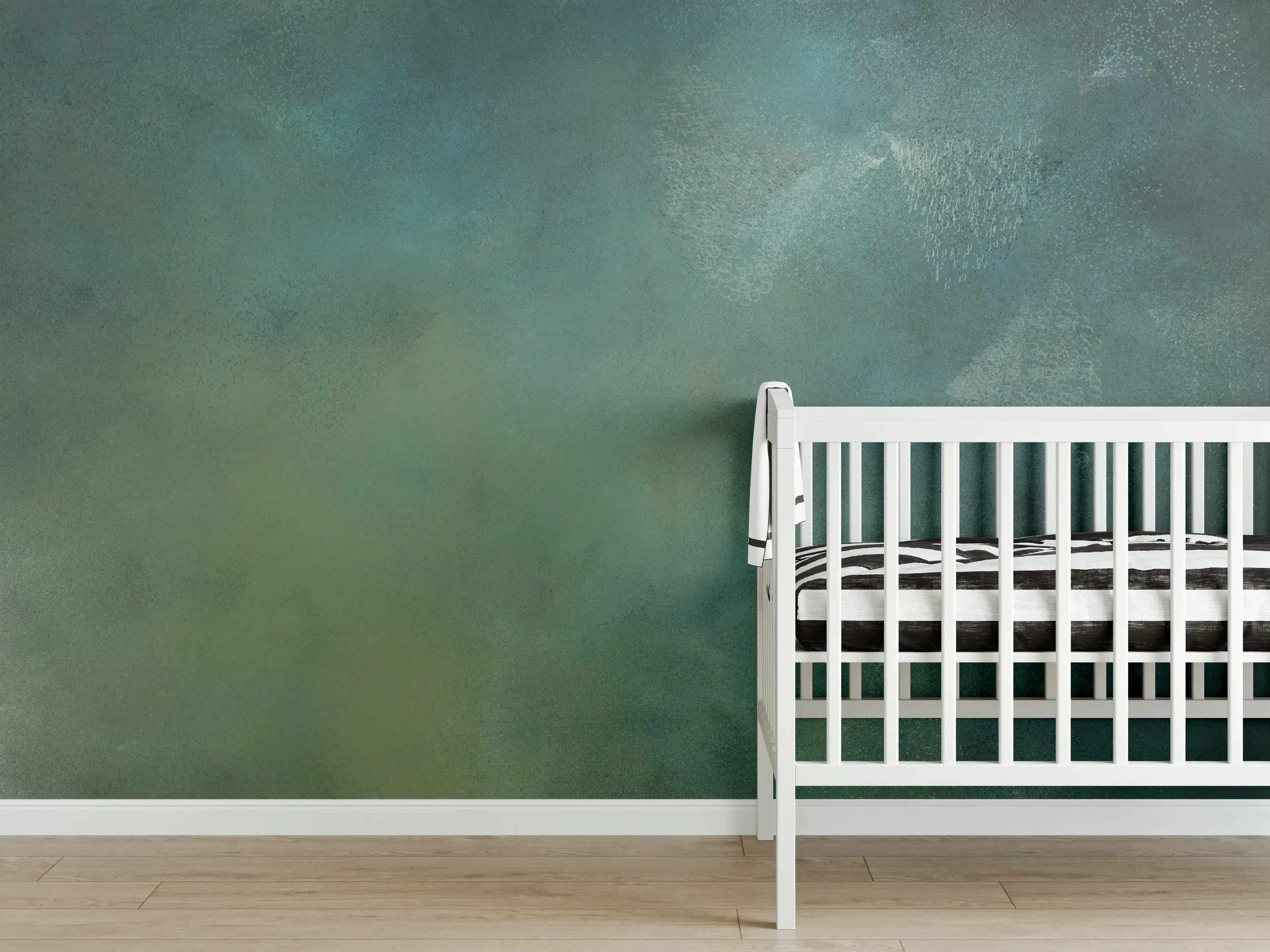 Babyzimmer Wandgestaltung - Dunkle strukturierte Wandgestaltung