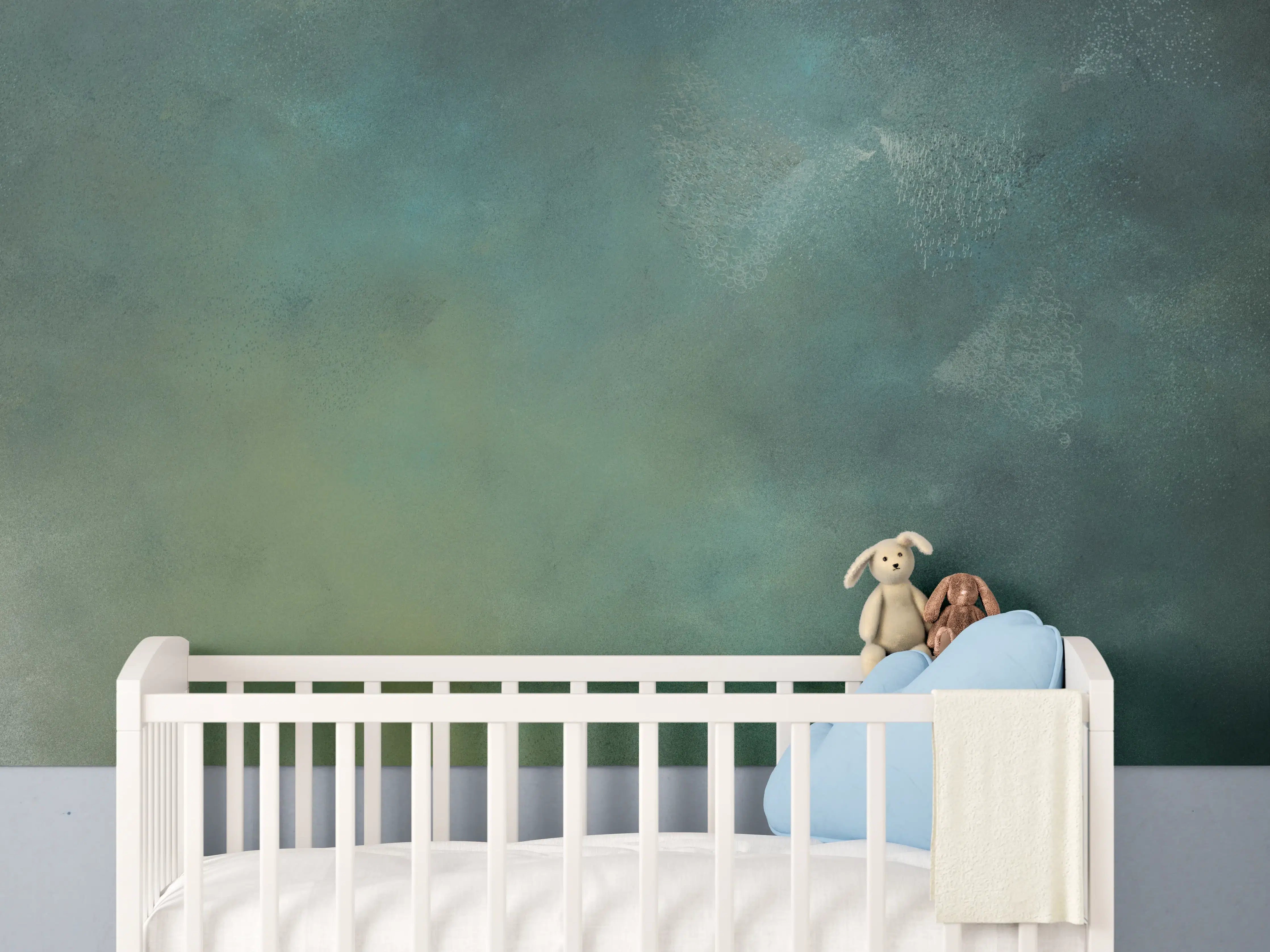 Babyzimmer Wandgestaltung - Dunkle strukturierte Wandgestaltung