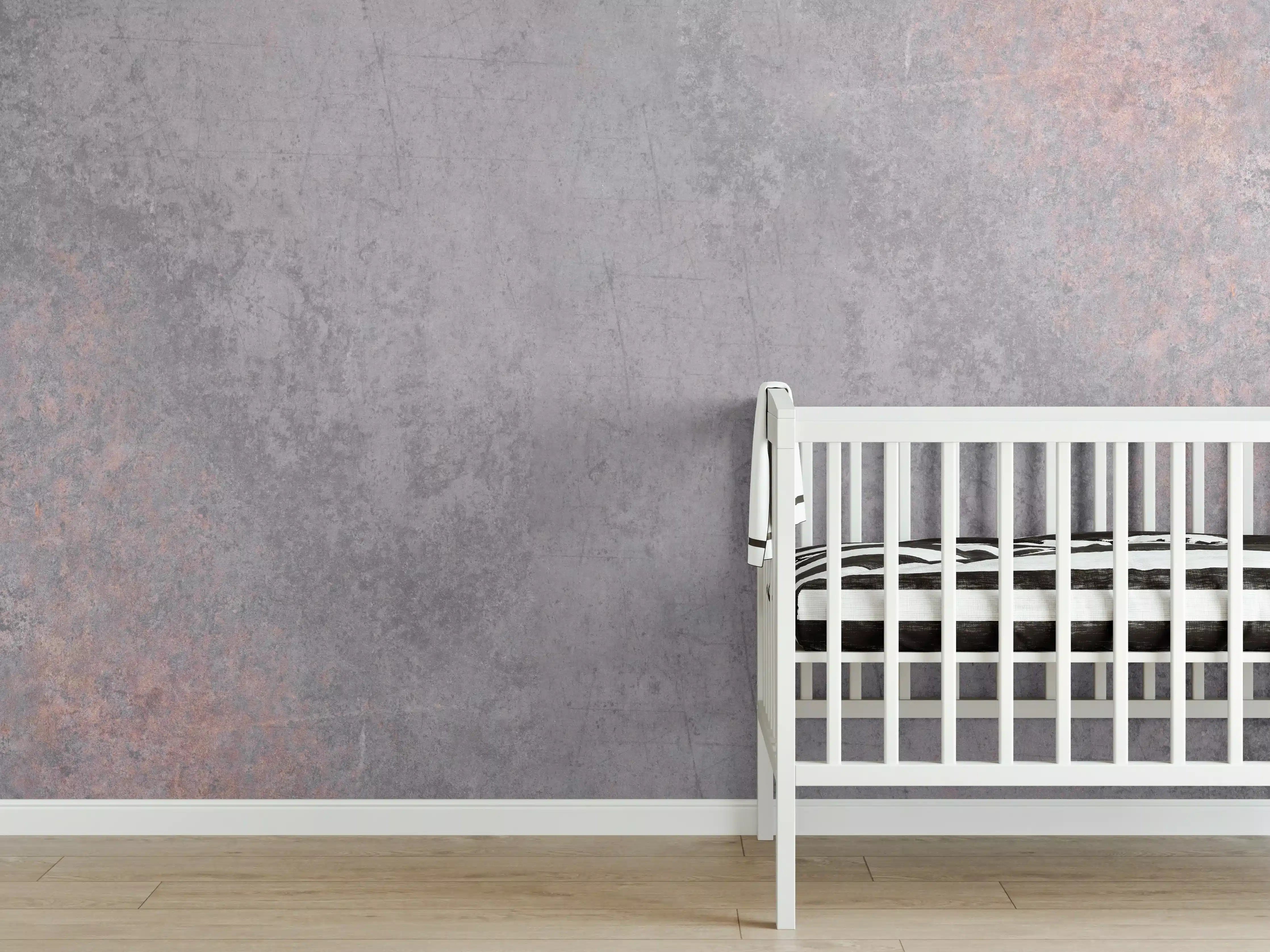 Babyzimmer Wandgestaltung - Dunklen Metall Steinhintergrund