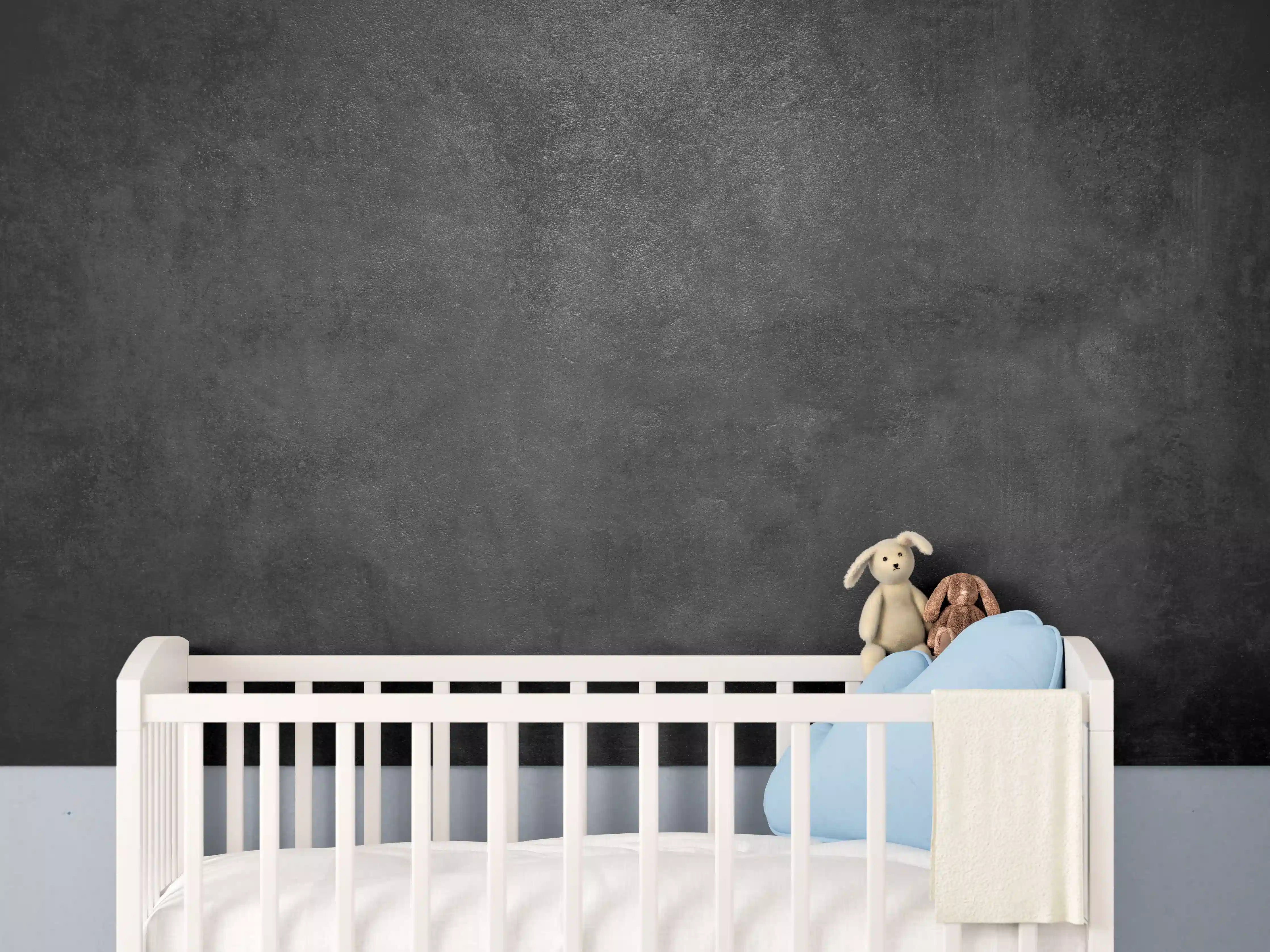 Babyzimmer Wandgestaltung - Dunkler Schiefer Textur