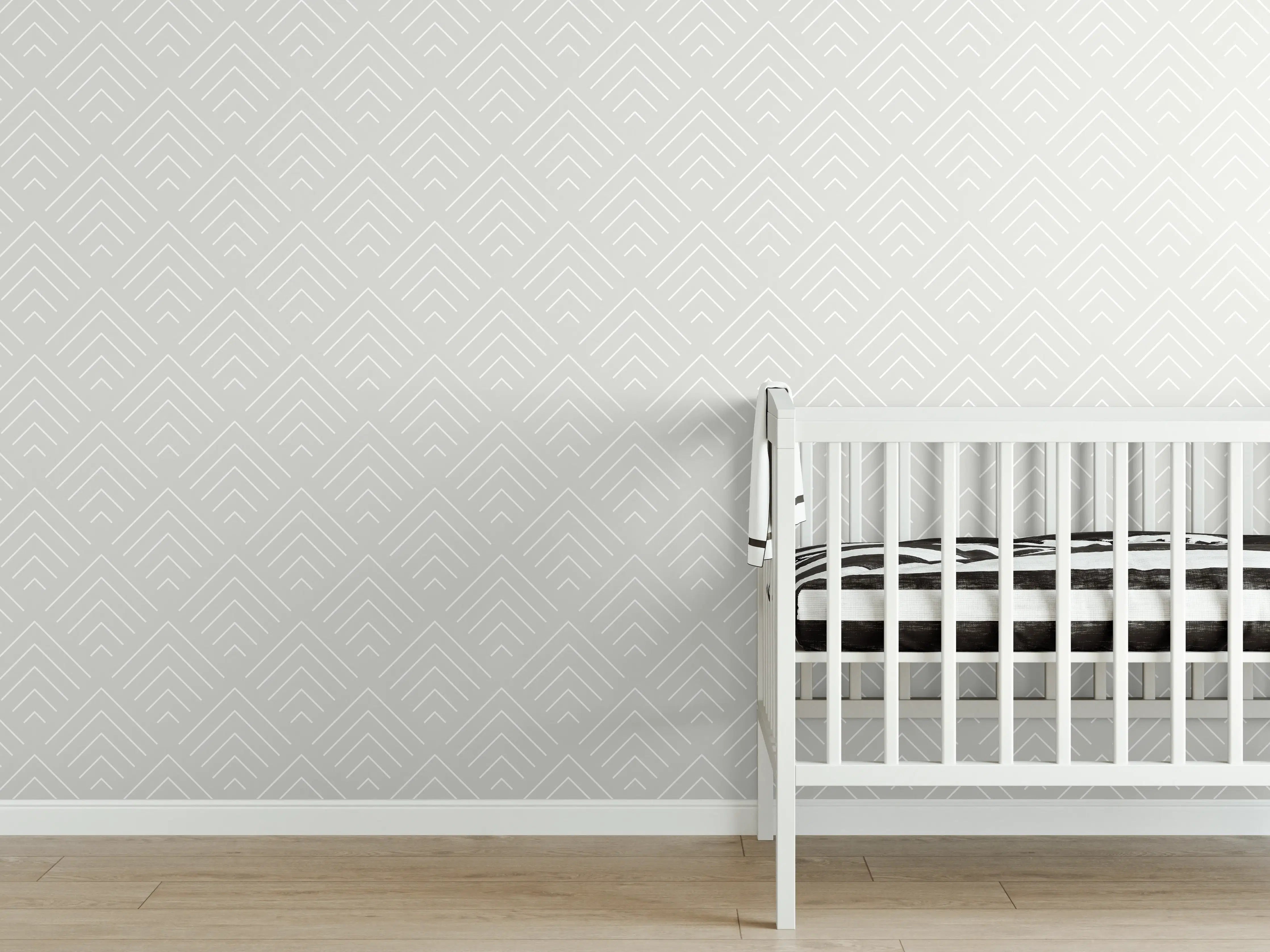 Babyzimmer Wandgestaltung - Edle Graue-Marmor-Textur mit feiner Maserung