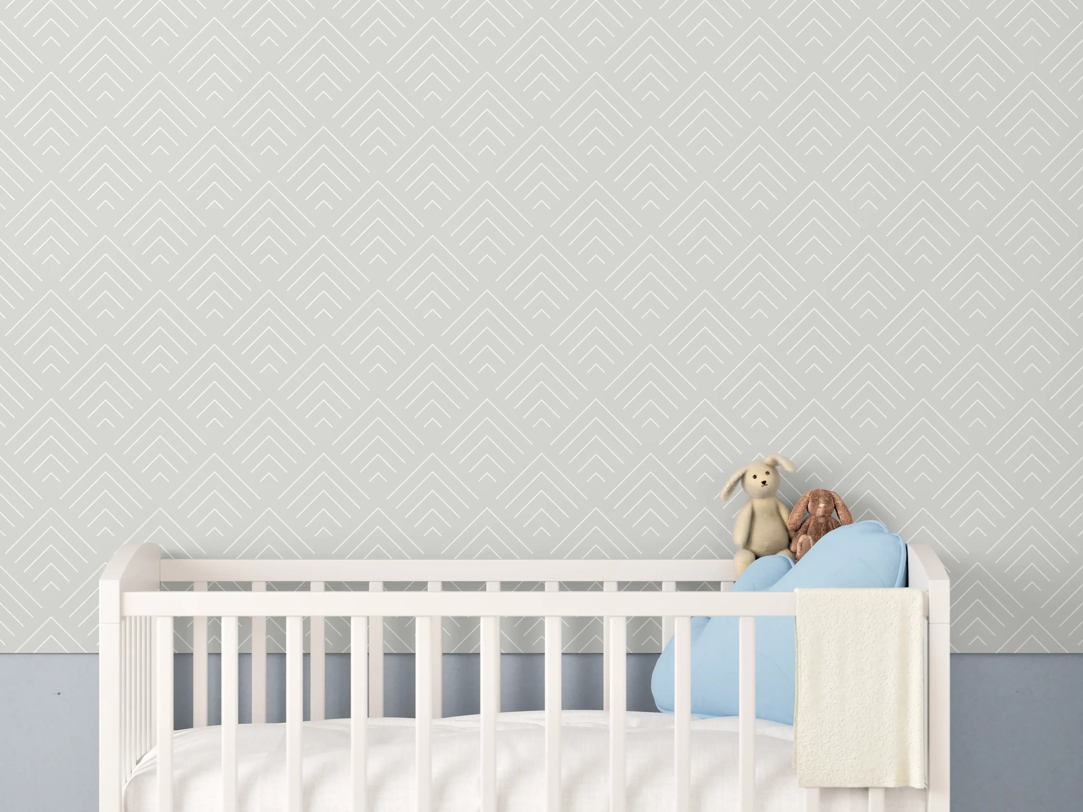 Babyzimmer Wandgestaltung - Edle Graue-Marmor-Textur mit feiner Maserung