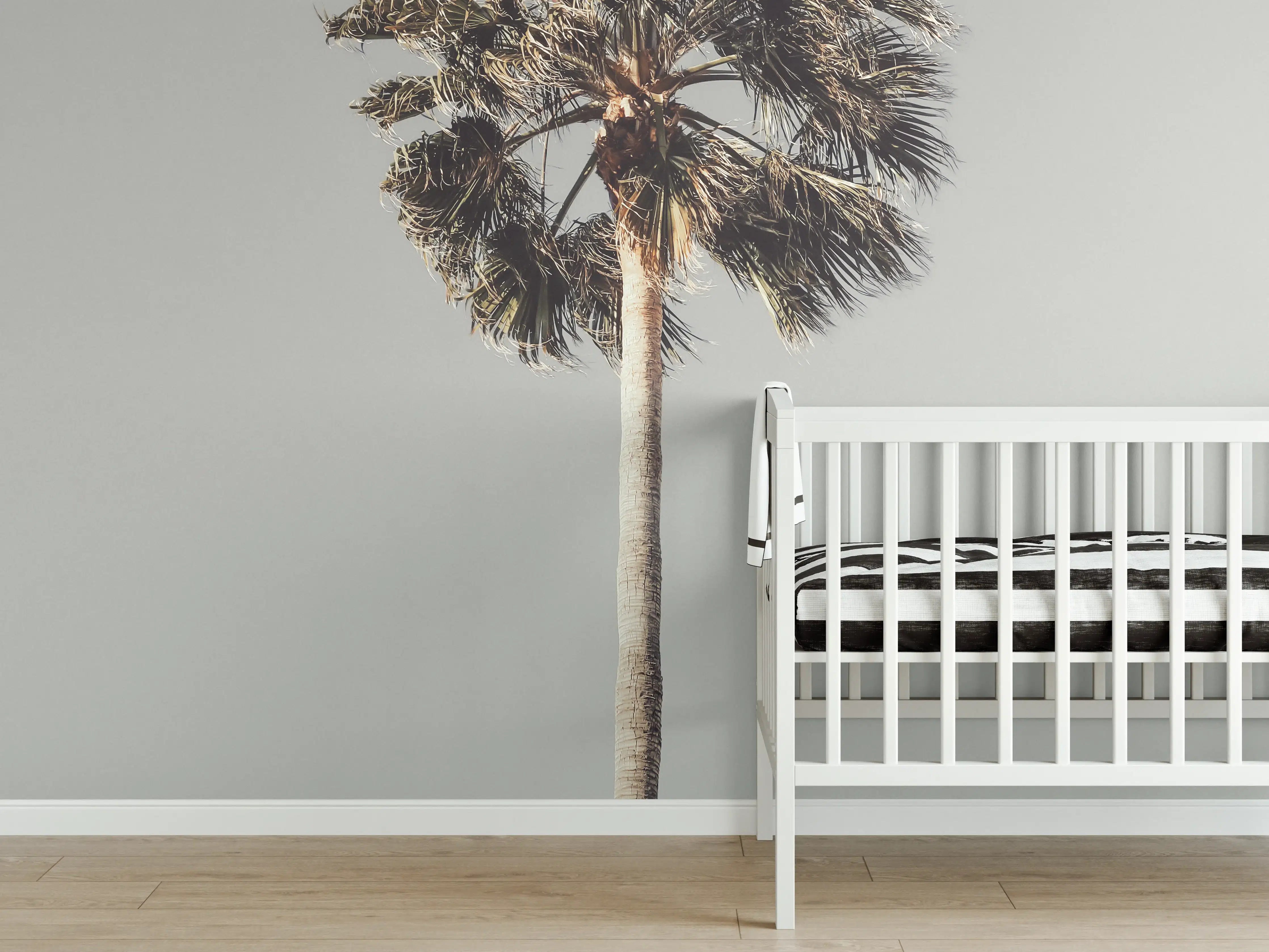 Babyzimmer Wandgestaltung - Einfache Palme 