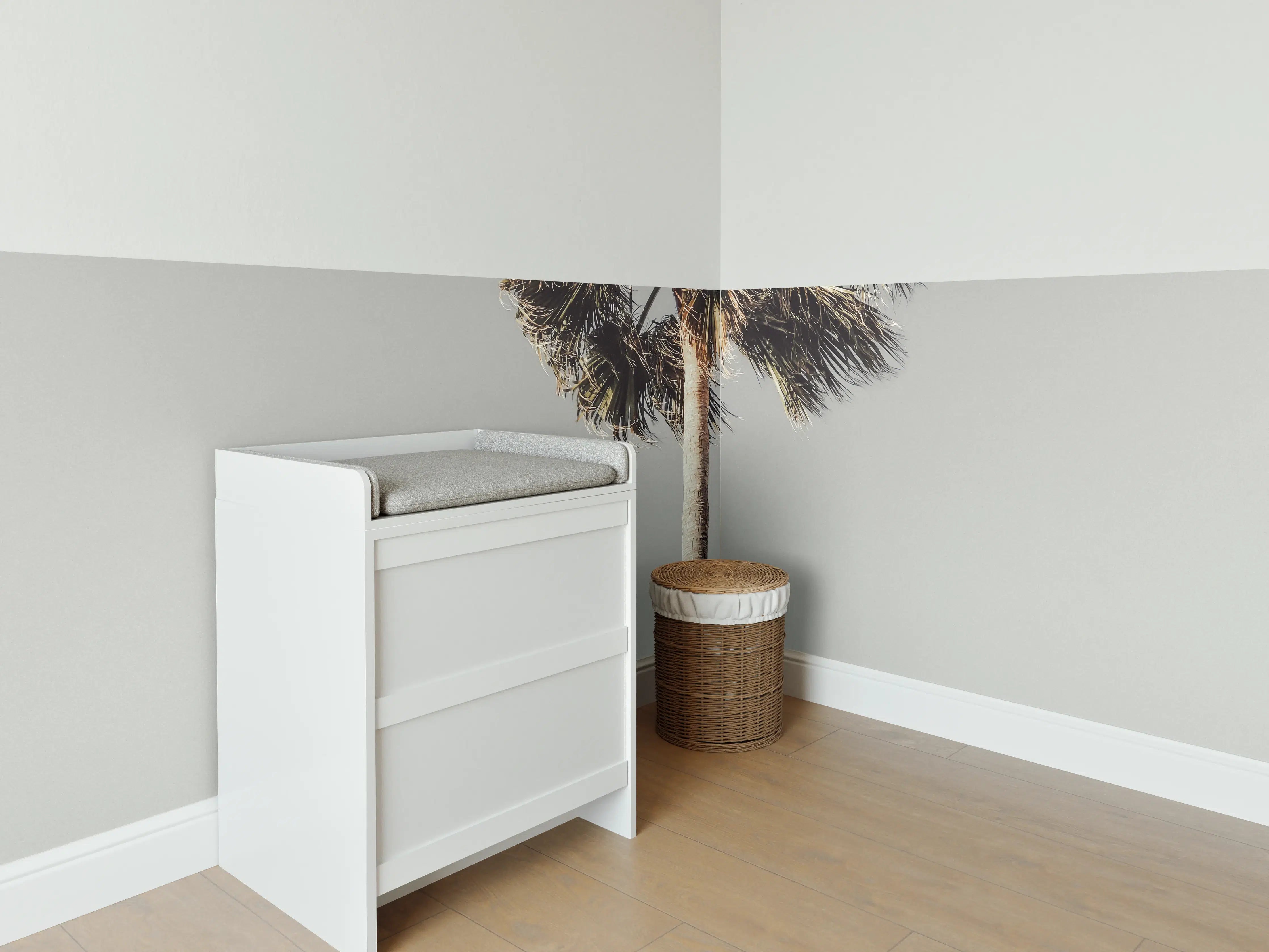Babyzimmer Wandgestaltung - Einfache Palme 
