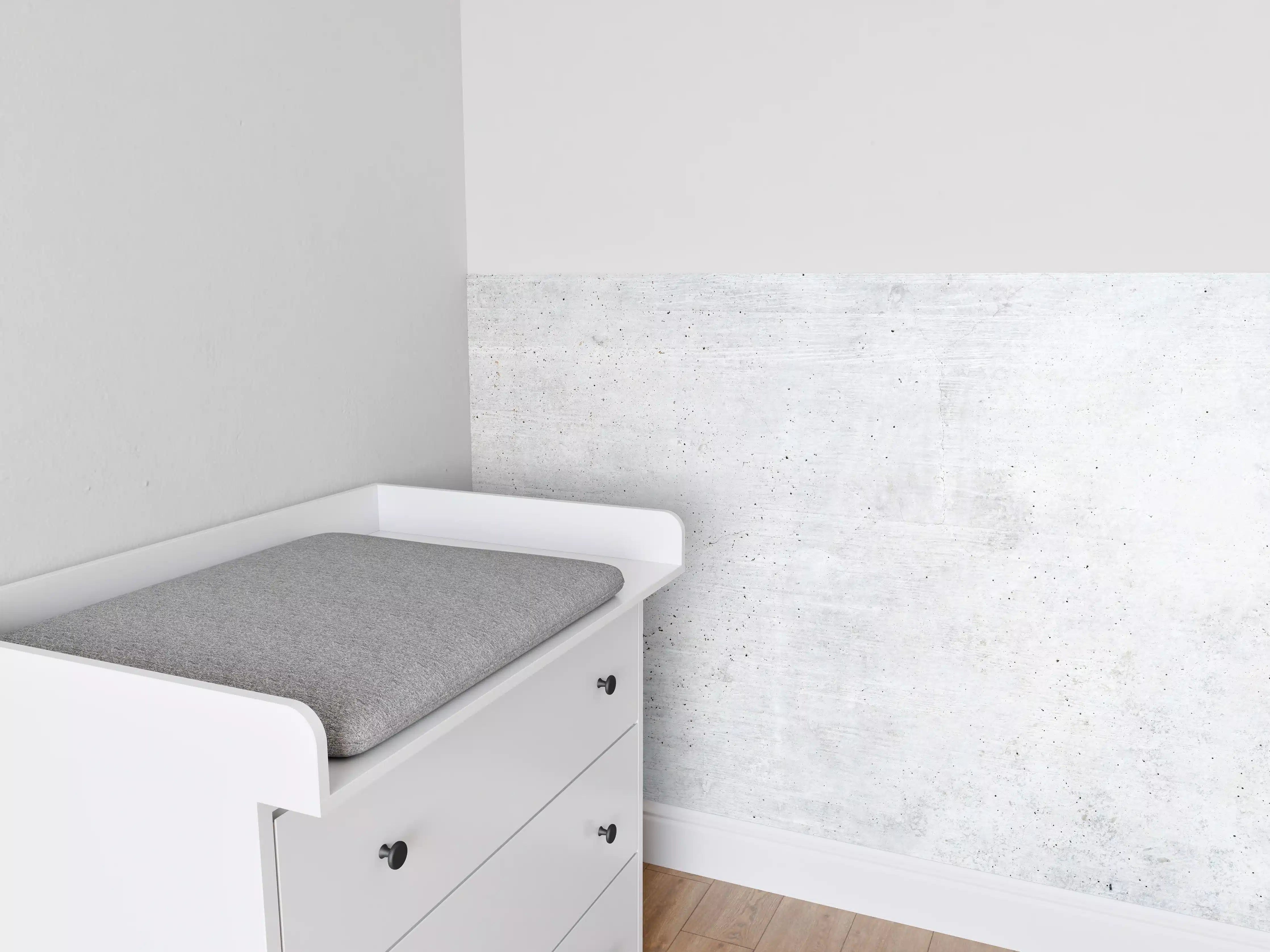 Babyzimmer Wandgestaltung - Einfache Textur einer weißen Wand