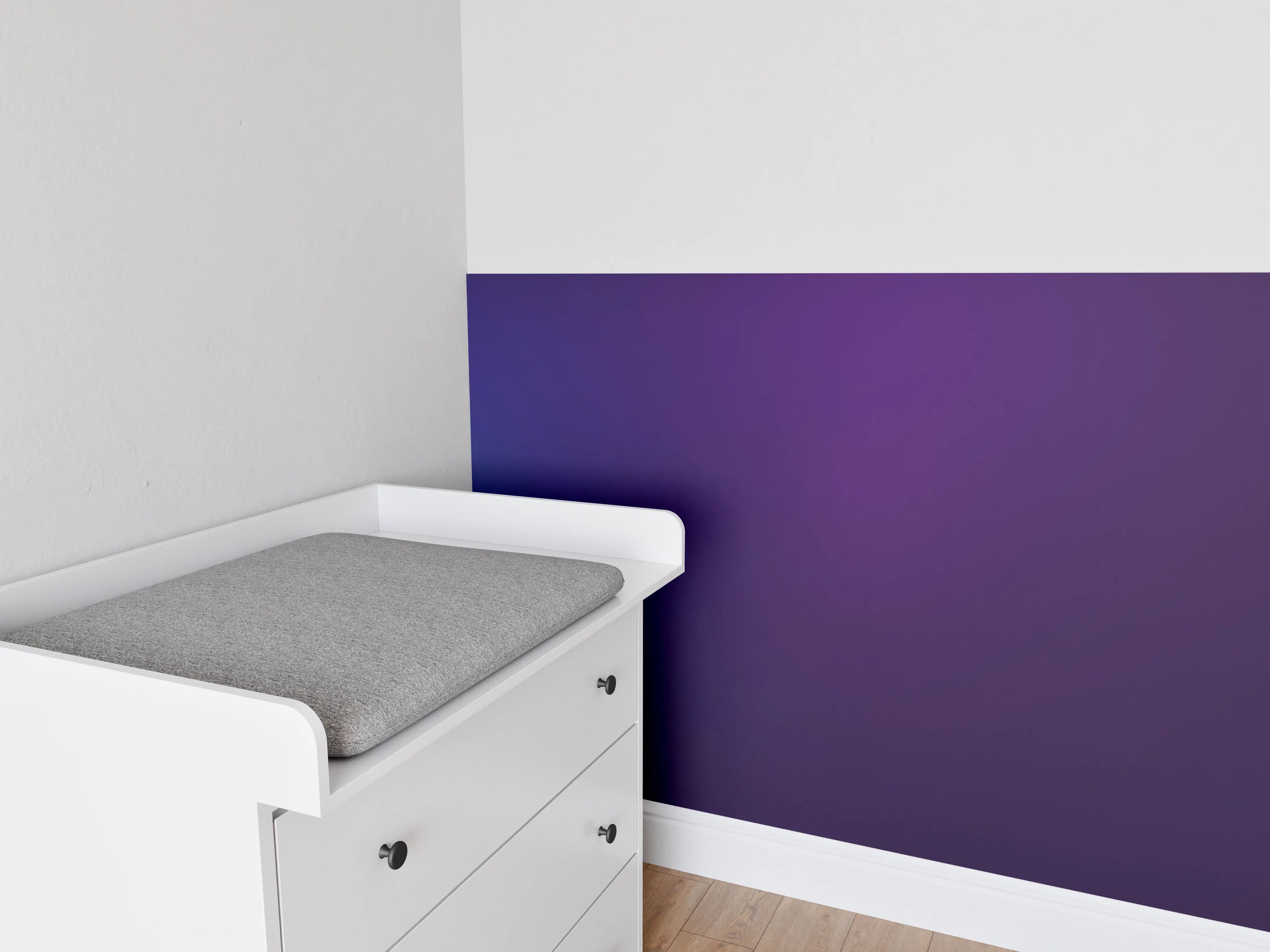 Babyzimmer Wandgestaltung - Einfaches Blaumuster