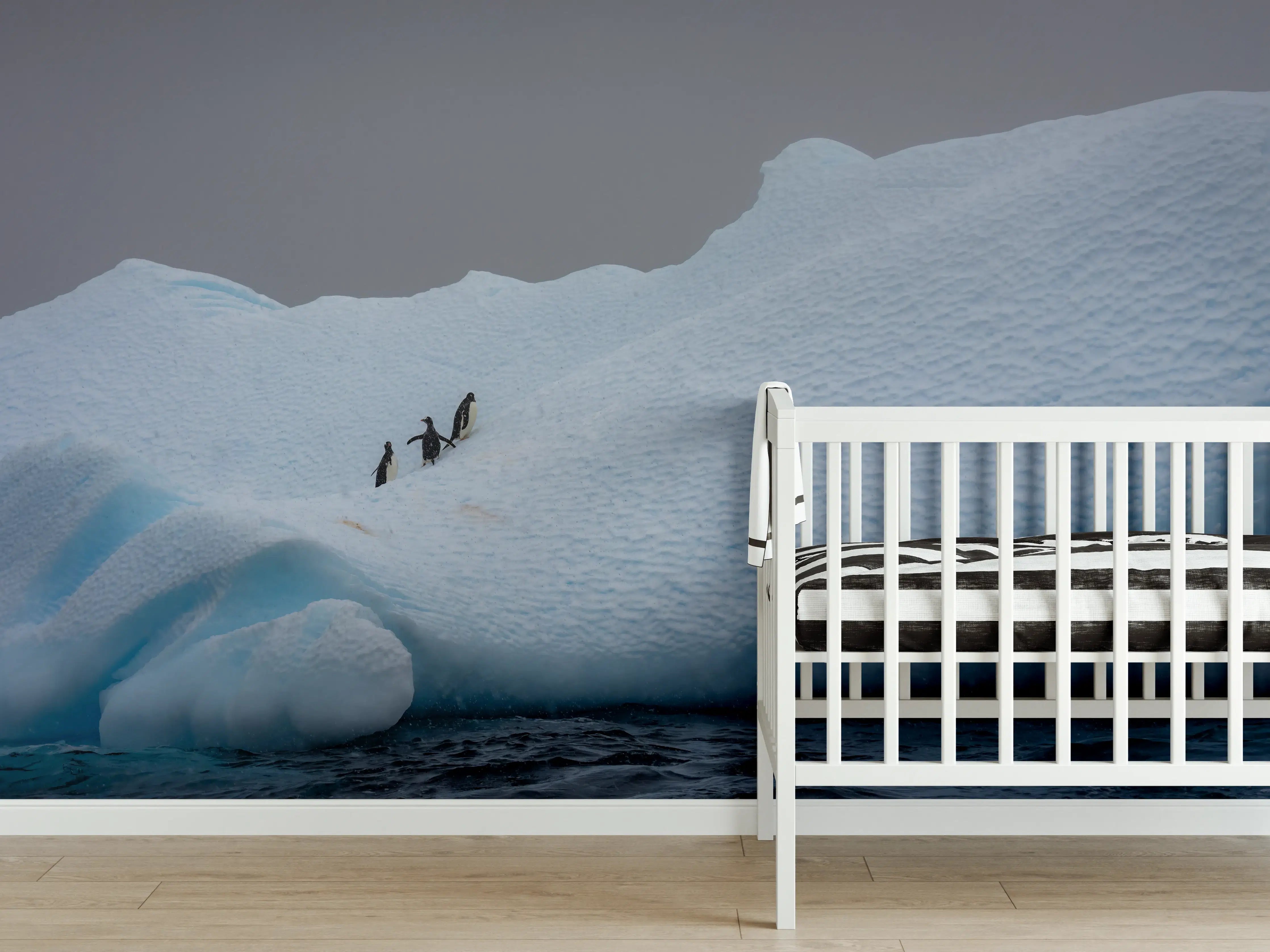 Babyzimmer Wandgestaltung - Eisige Region - Südpol