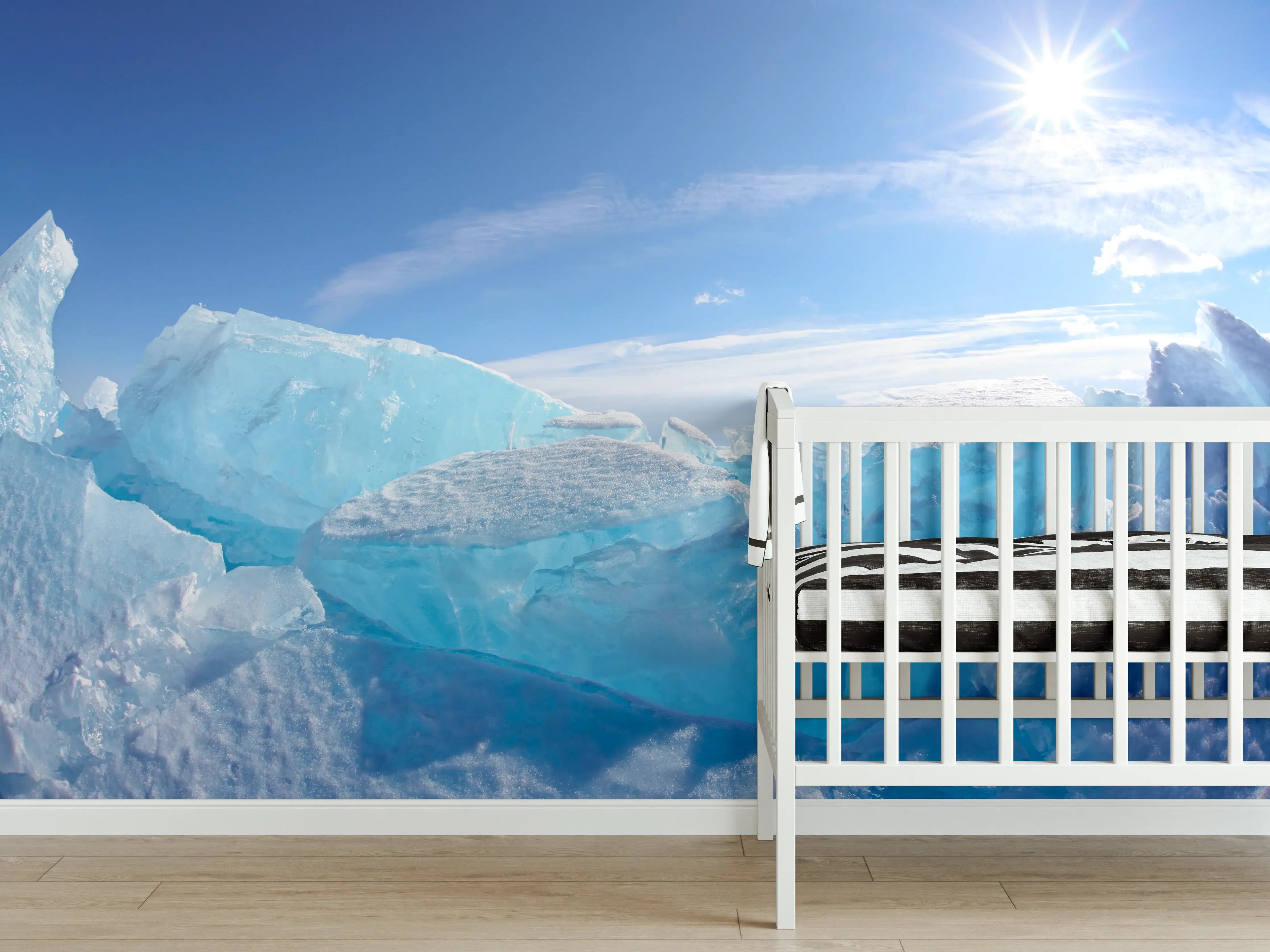 Babyzimmer Wandgestaltung - Eisriff am Baikalsee