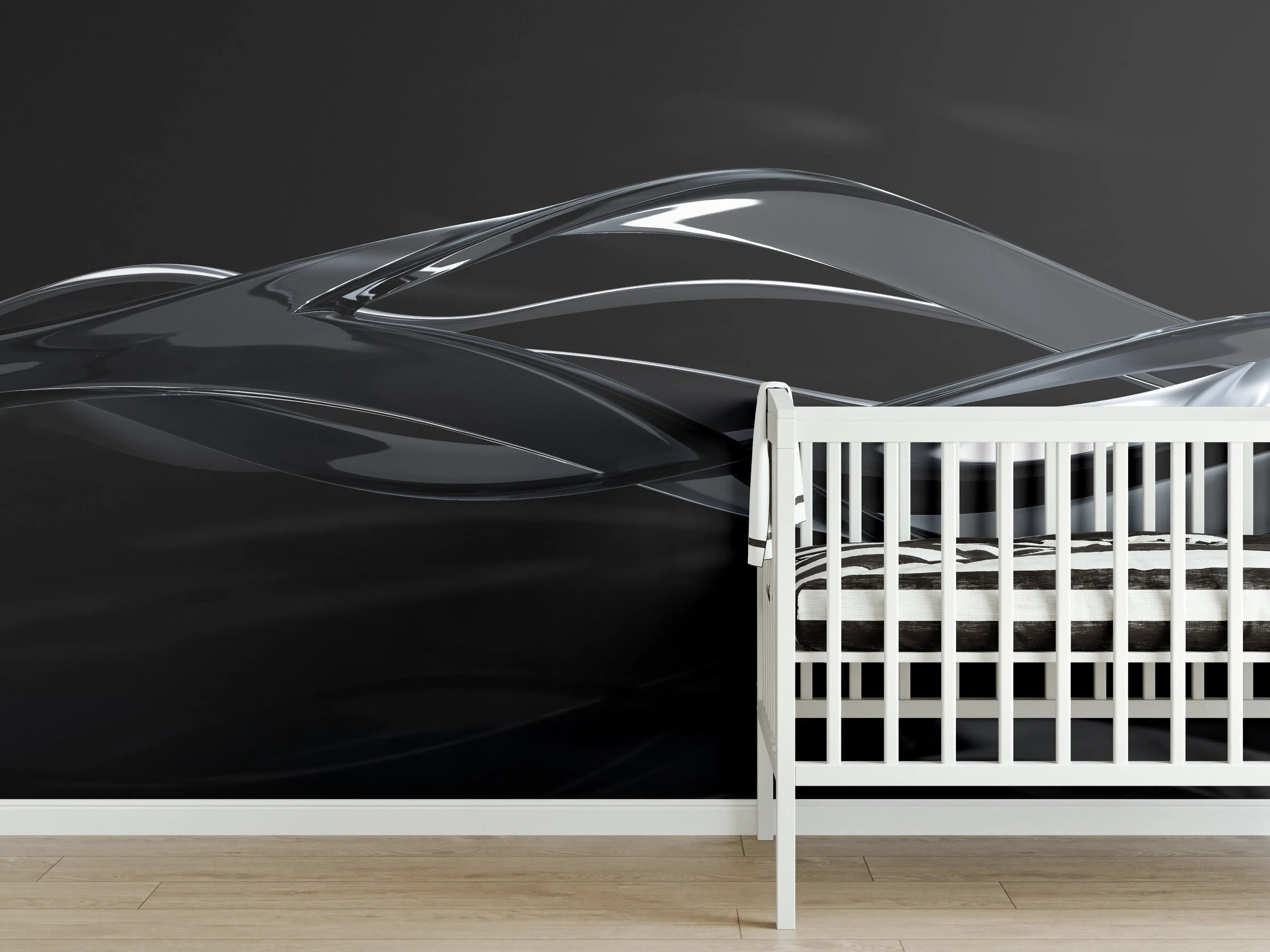 Babyzimmer Wandgestaltung - Elegant fließende Bewegung