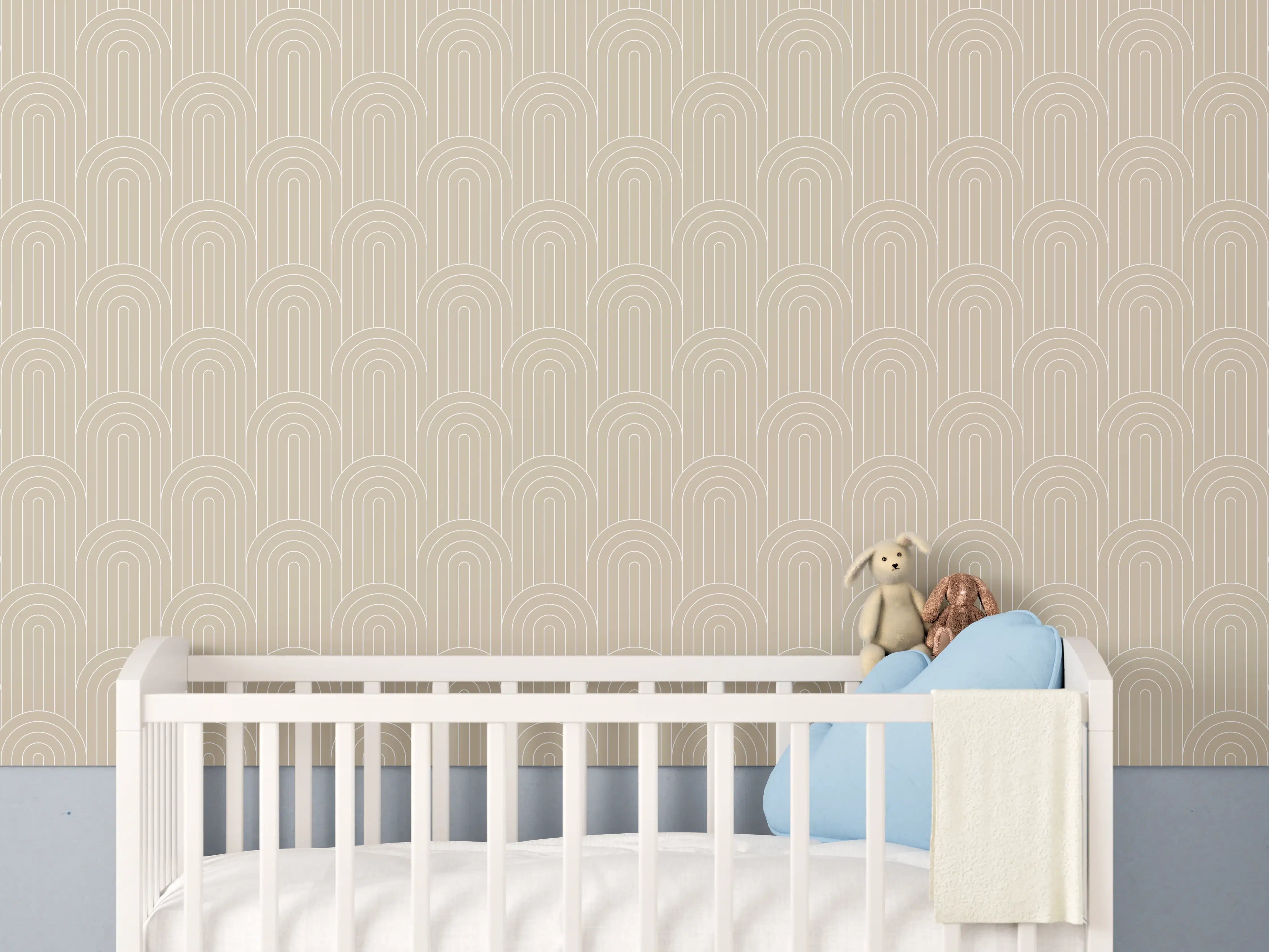 Babyzimmer Wandgestaltung - Elegante Arcate in Creme