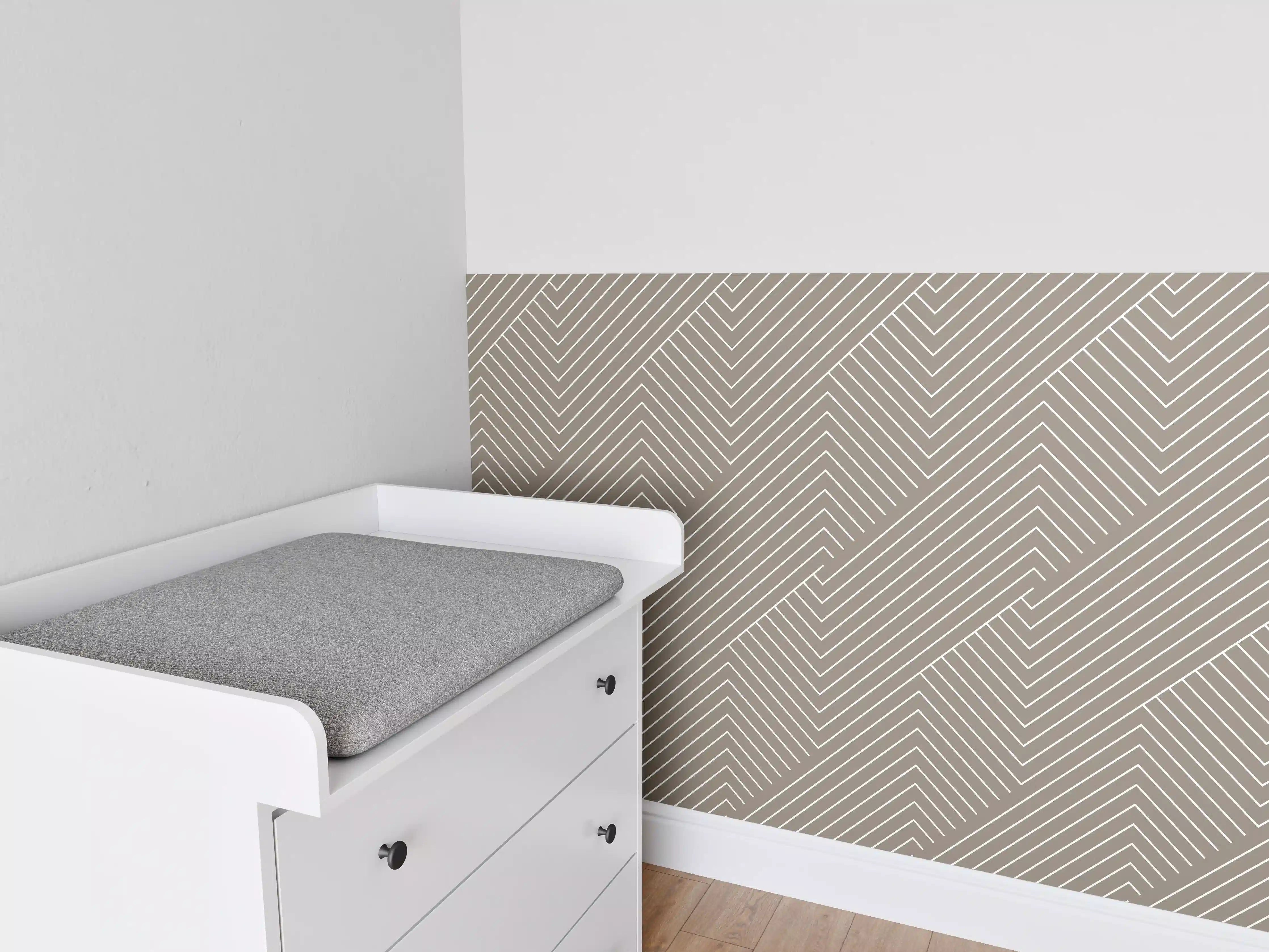 Babyzimmer Wandgestaltung - Elegante Geometrische Wandgestaltung