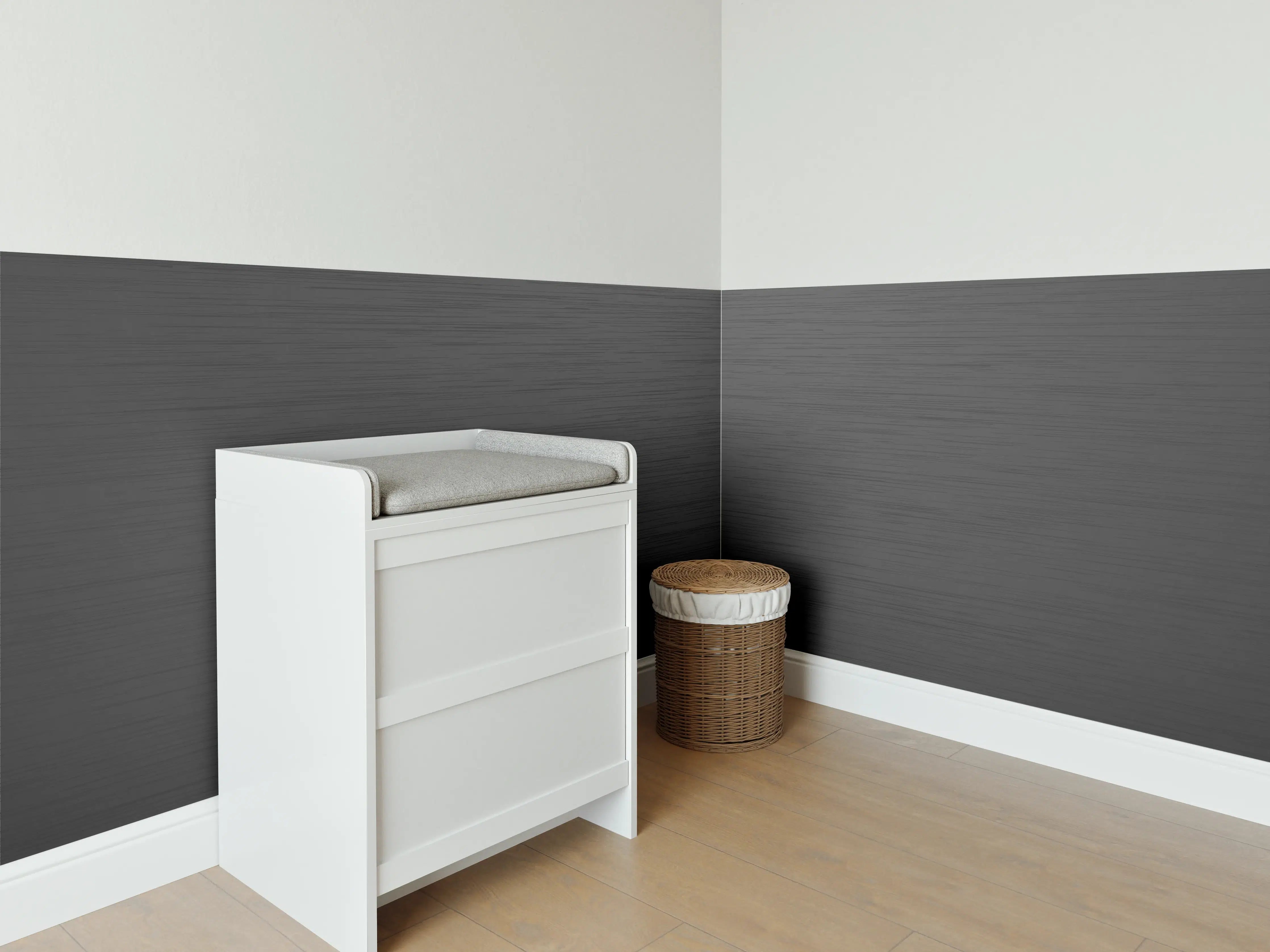 Babyzimmer Wandgestaltung - Elegante Graue Textur