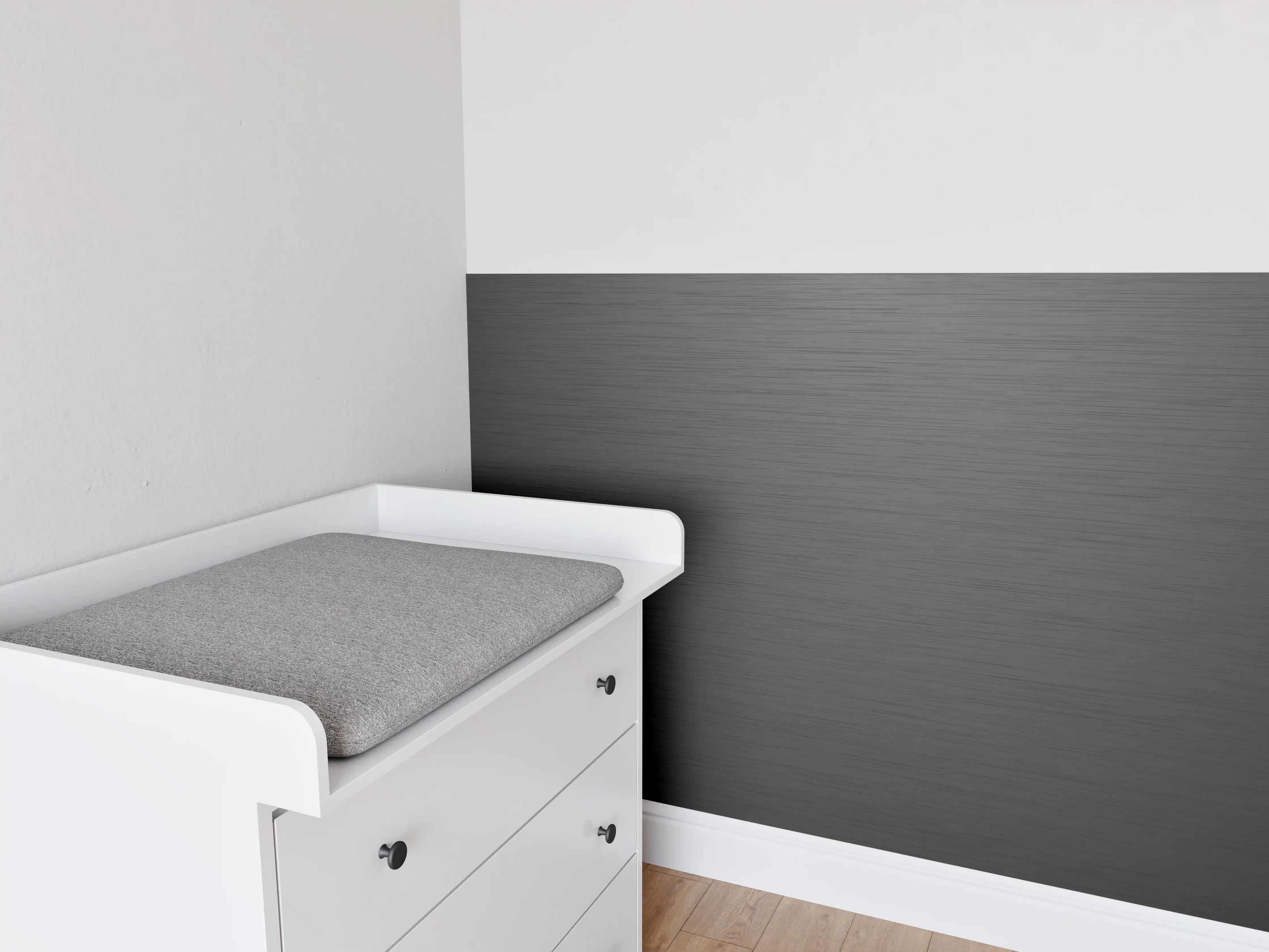 Babyzimmer Wandgestaltung - Elegante Graue Textur