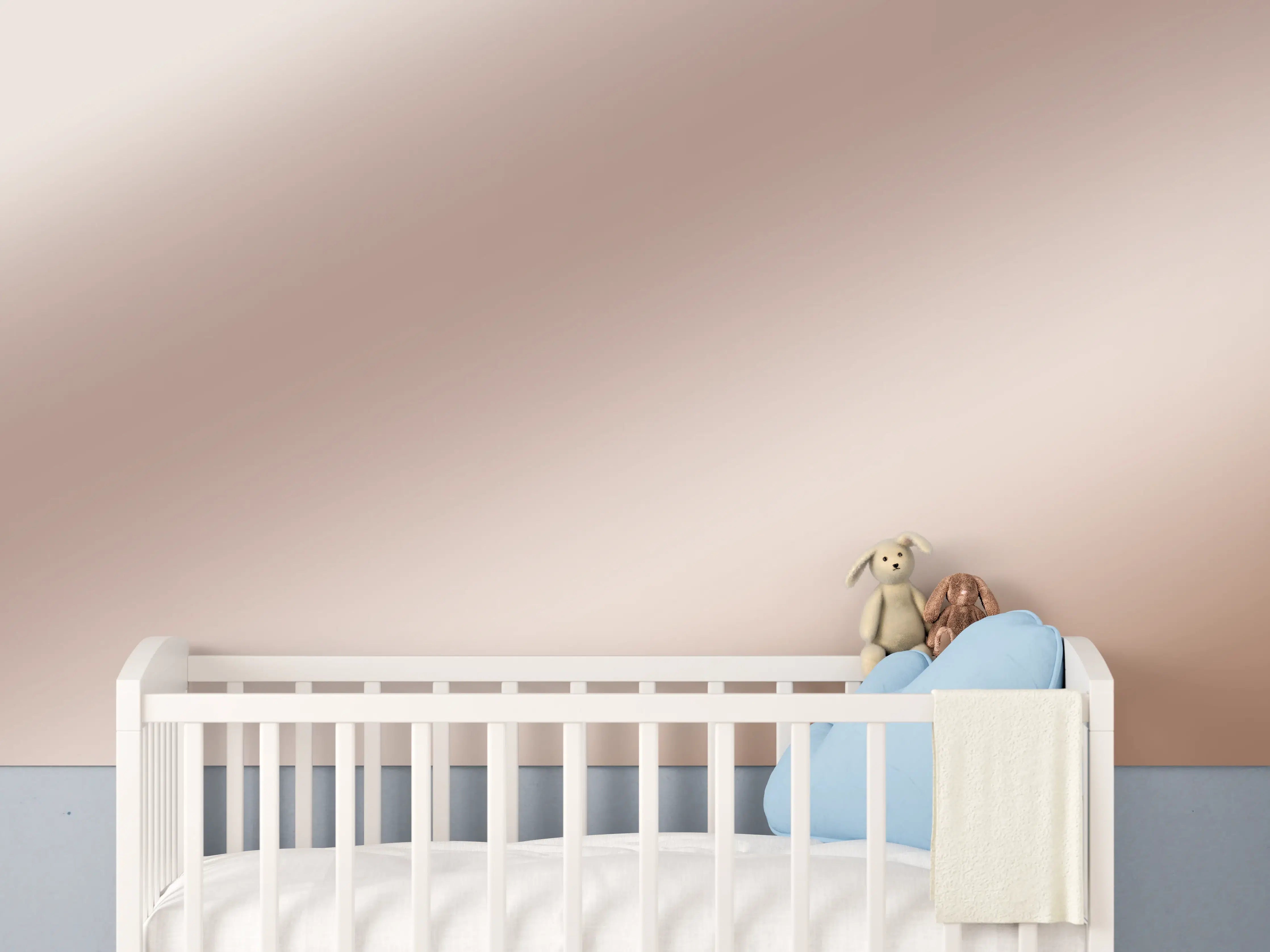 Babyzimmer Wandgestaltung - Elegante Metallic-Bronze Wand