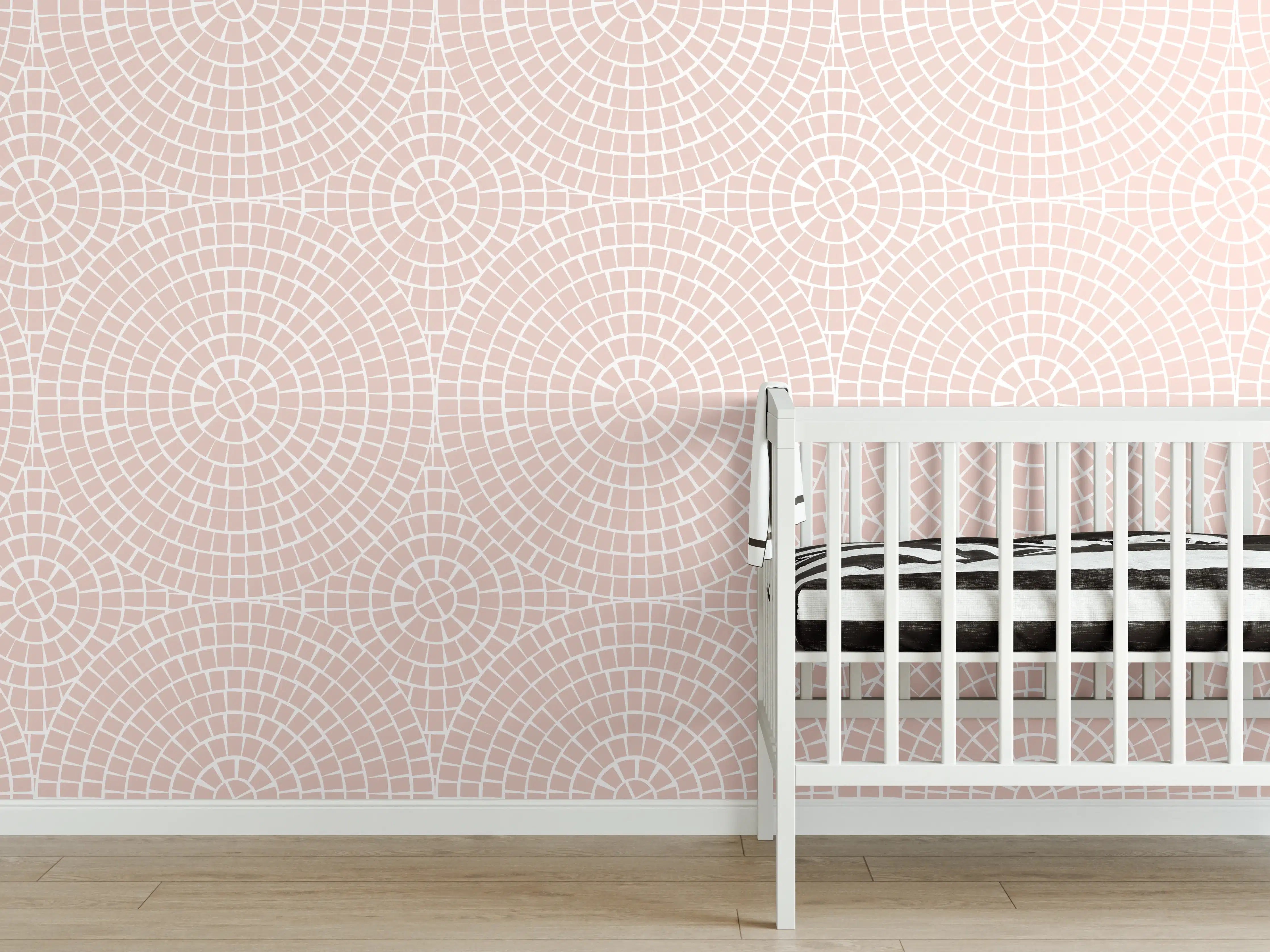 Babyzimmer Wandgestaltung - Elegante Weiß-Grau-Marmortextur mit feinen Nuancen