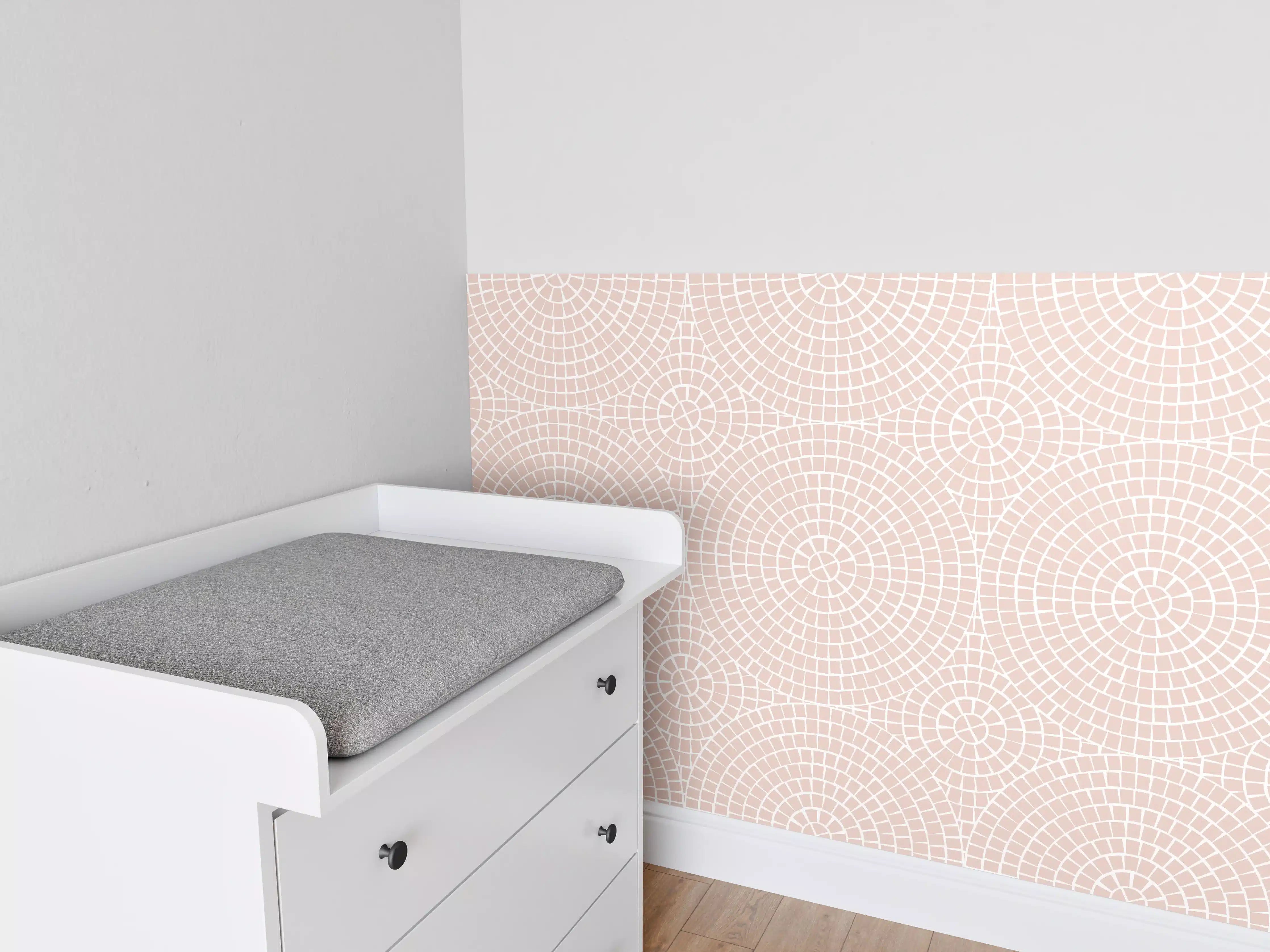 Babyzimmer Wandgestaltung - Elegante Weiß-Grau-Marmortextur mit feinen Nuancen